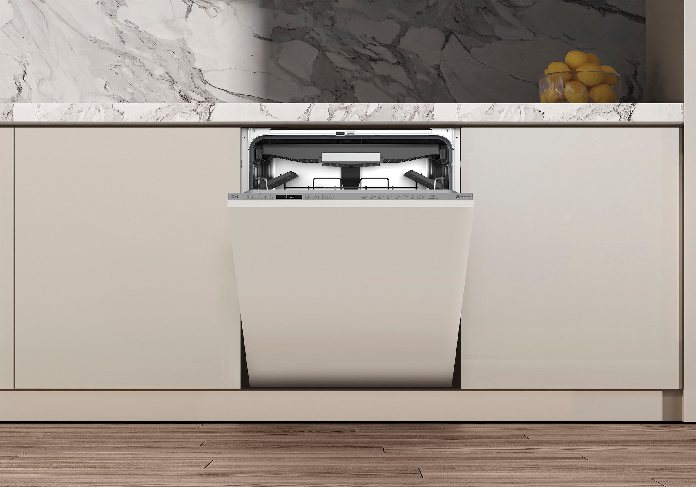 BAUKNECHT vollintegrierbarer Geschirrspüler »OBIC Ecosilent2 9760« 9,5 l 14 tlg. Maßgedecke ActiveDry – automatische Türöffnung für bessere Trockungsergebnisse