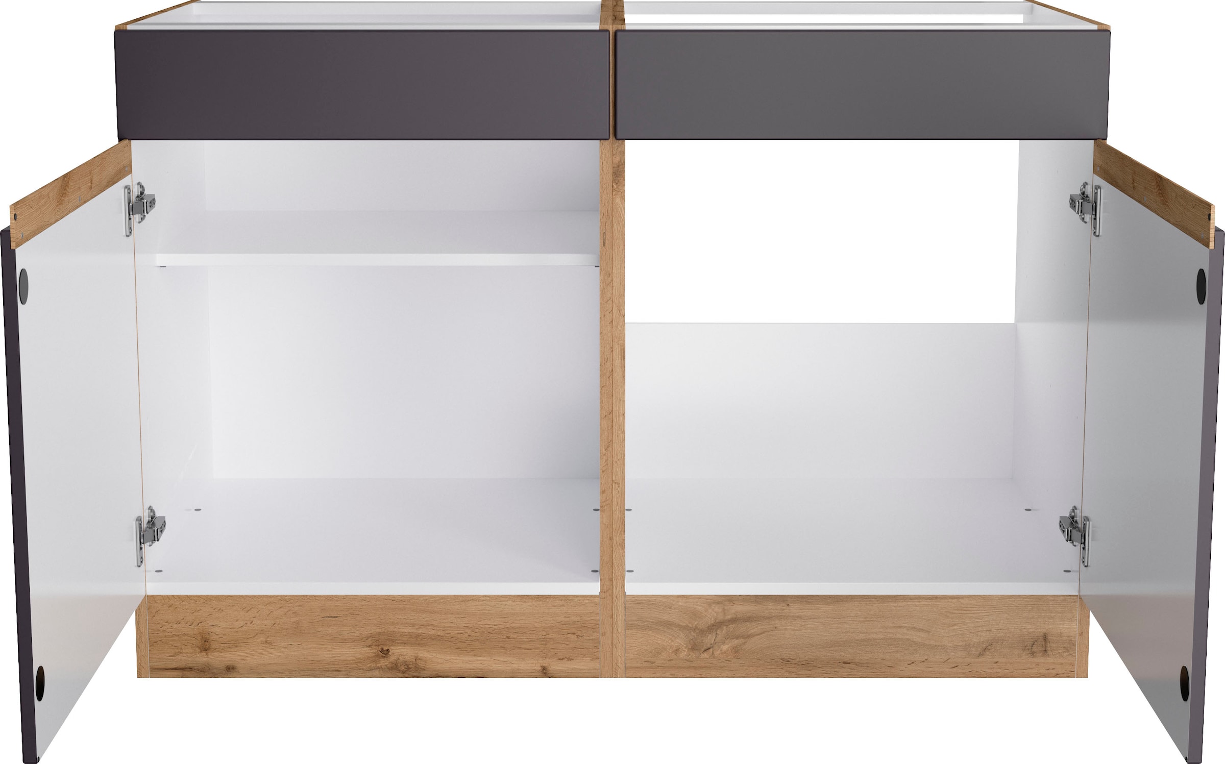 KOCHSTATION Spülenschrank »KS-Riesa« Breite 120 cm, MDF-Fronten