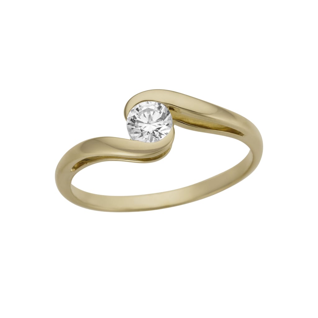 Firetti Goldring »Schmuck Geschenk Gold 333 Damenring Verlobungsring Goldring Solitär«