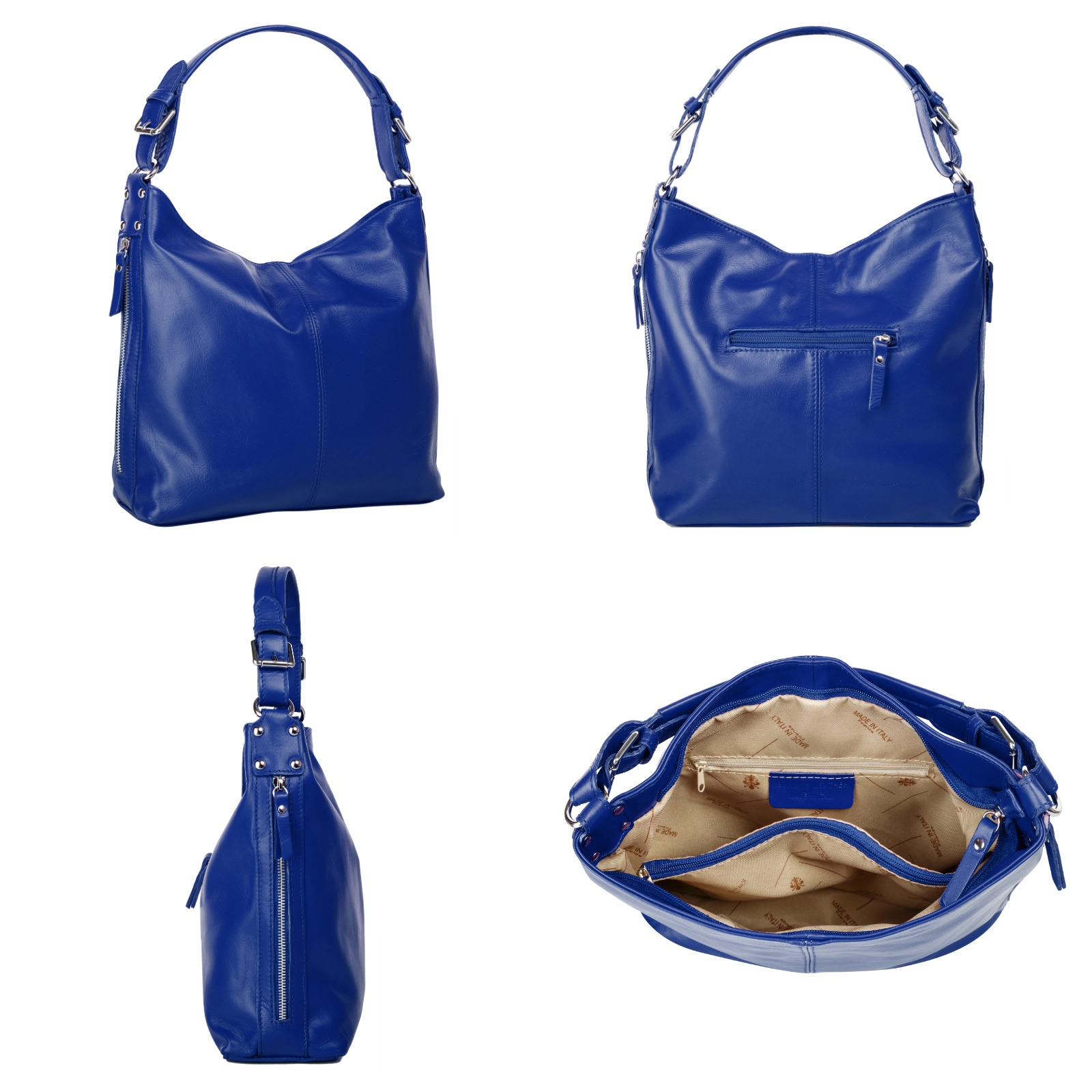 Samantha Look Henkeltasche, echt Leder, Made in Italy