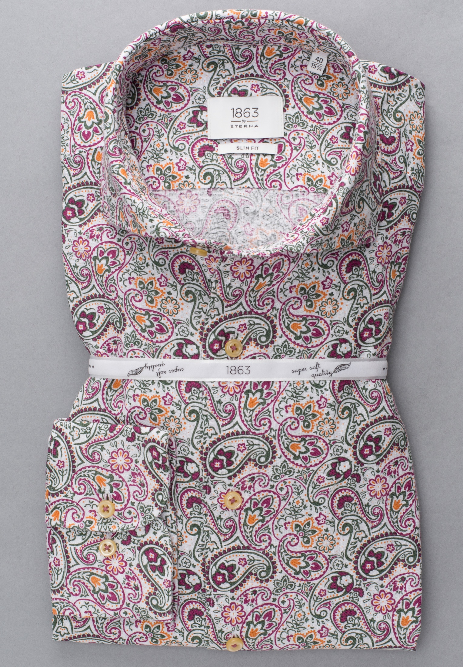 Eterna Langarmhemd »SLIM FIT« EASY IRON (bügelleicht)