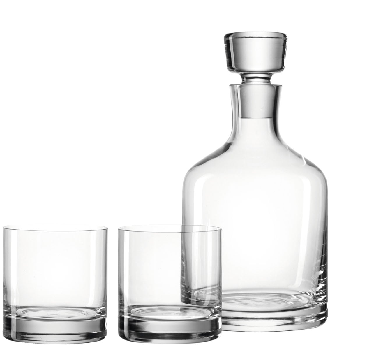 LEONARDO Gläser-Set »AMBROGIO«, (Set, 3 tlg., 1 Karaffe, 2 Whiskygläser), (1 Karaffe, 2 Whiskygläser), 3-teilig