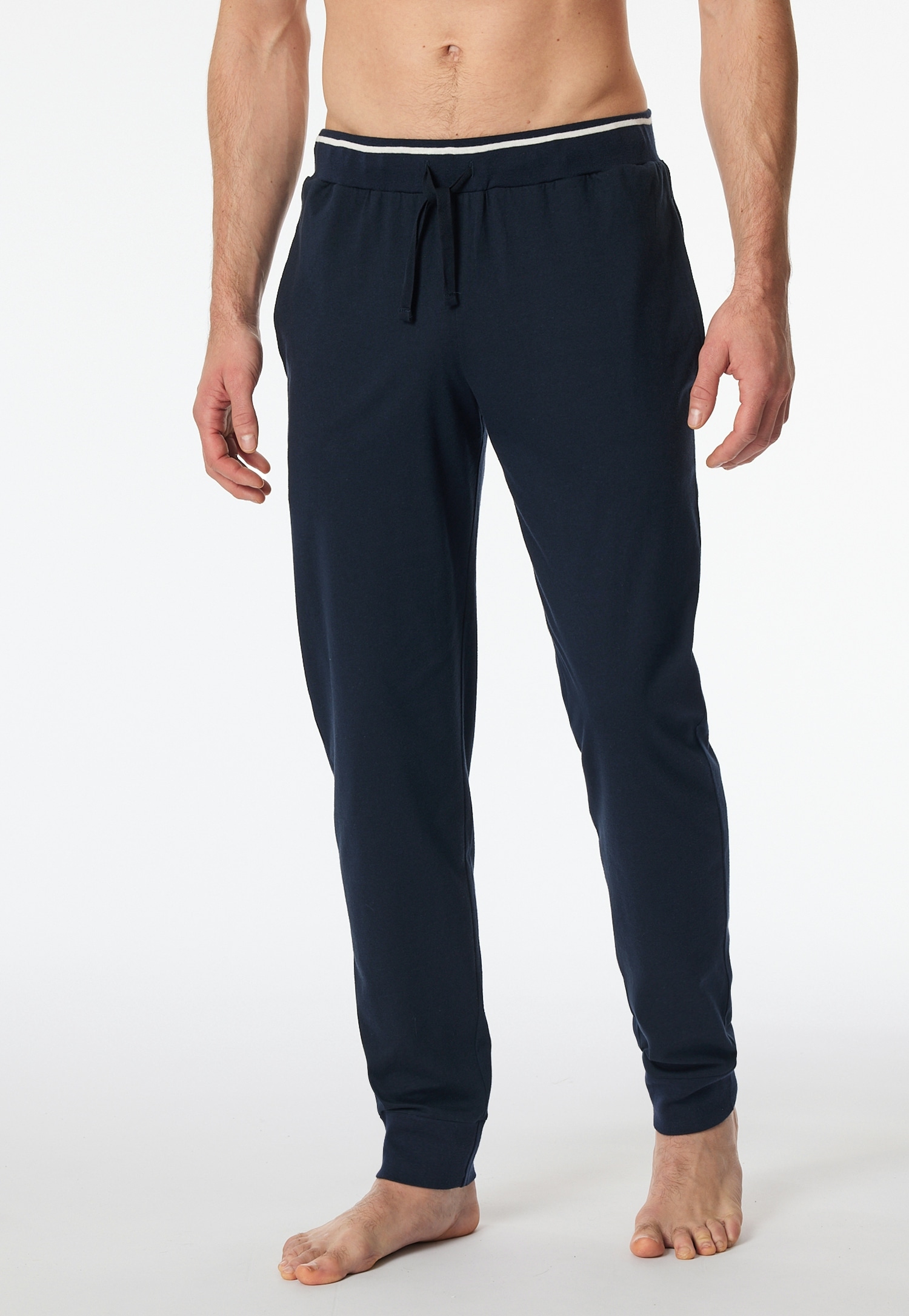 Schiesser Pyjamahose »Mix+Relax«  Reine Baumwolle, seitliche Taschen, Bindeband