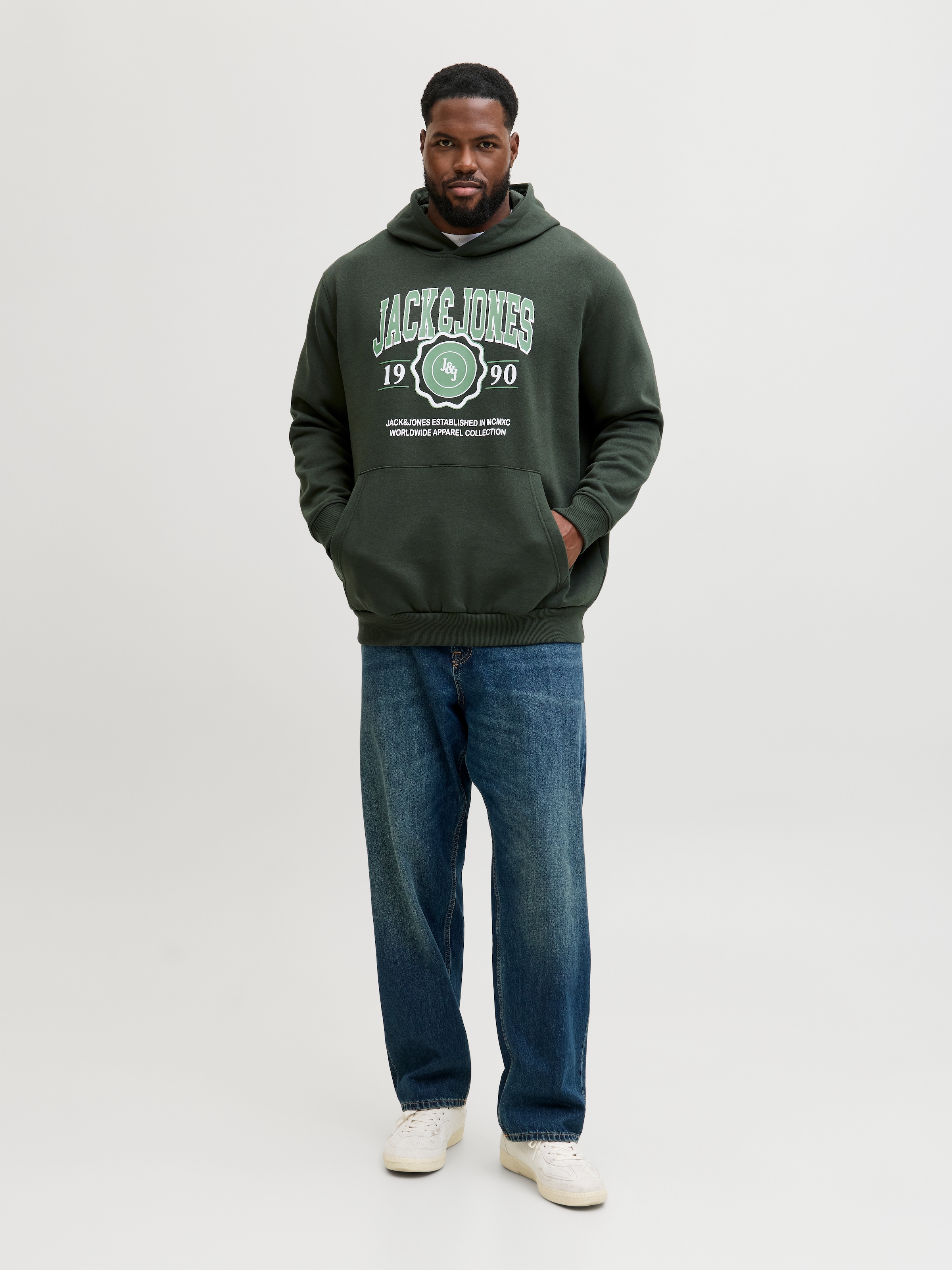 Jack & Jones PlusSize Kapuzensweatshirt »JJMAKO SWEAT HOOD PLS«
