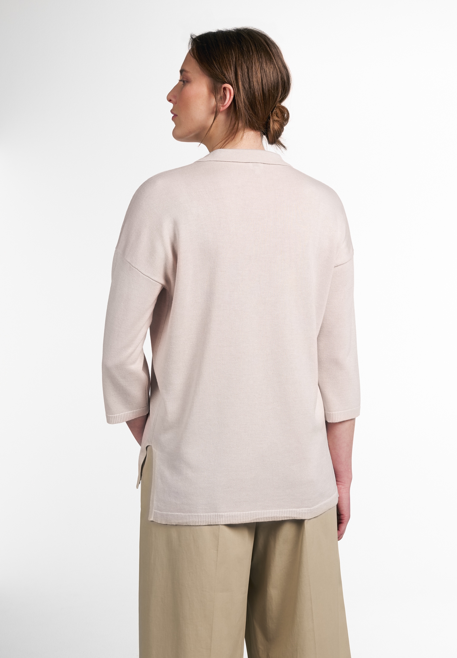 Eterna Langarm-Poloshirt
