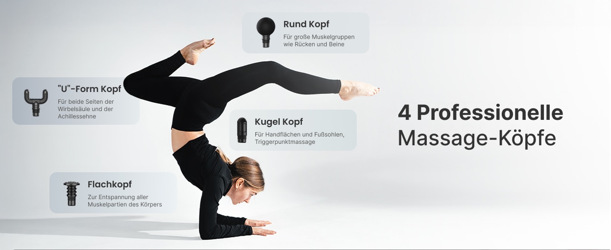 Renpho Massagepistole »Renpho Extend Massage Gun C004«, Inkl.Verlängerungsgriff für schwer zu erreichende Stellen