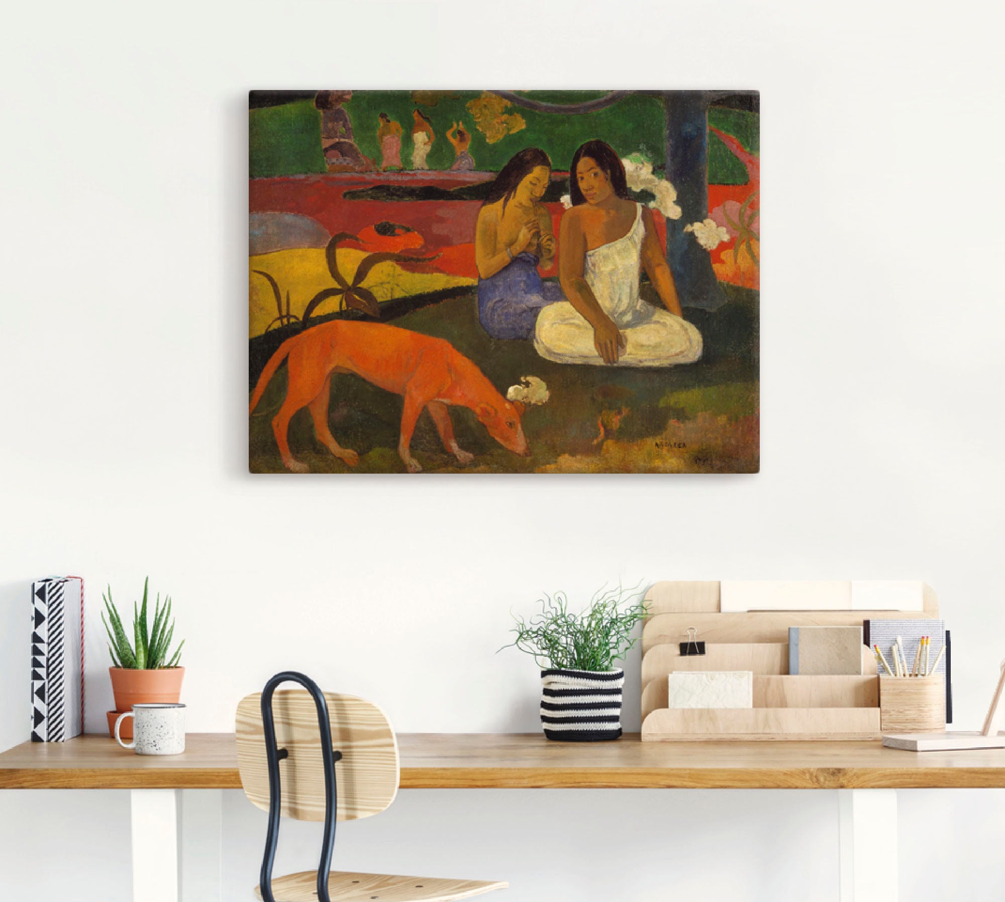 Artland Leinwandbild »Arearea (Der rote Hund). 1892« Gruppen & Familien 1 Stk. tlg. auf Holzrahmen gespannt