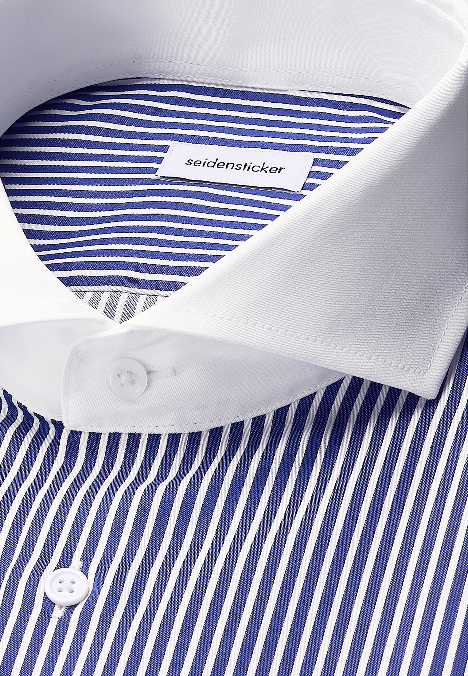 seidensticker Businesshemd »Schwarze Rose«, Slim 1/1 Haifischkragen Gestreift