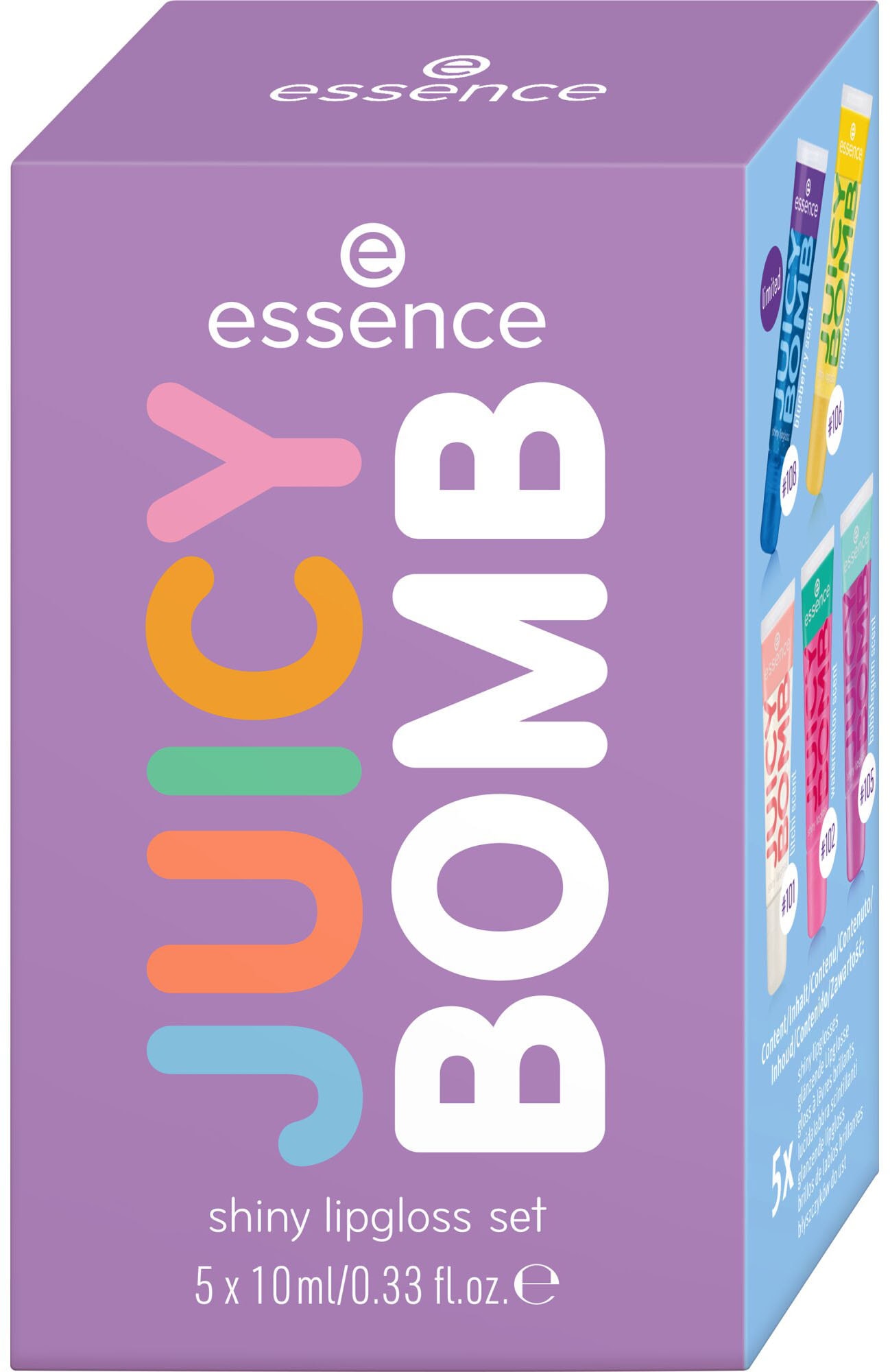 Essence Lipgloss-Set »JUICY BOMB shiny lipgloss set«, (Set, 5 tlg.), mit glänzendem Finish