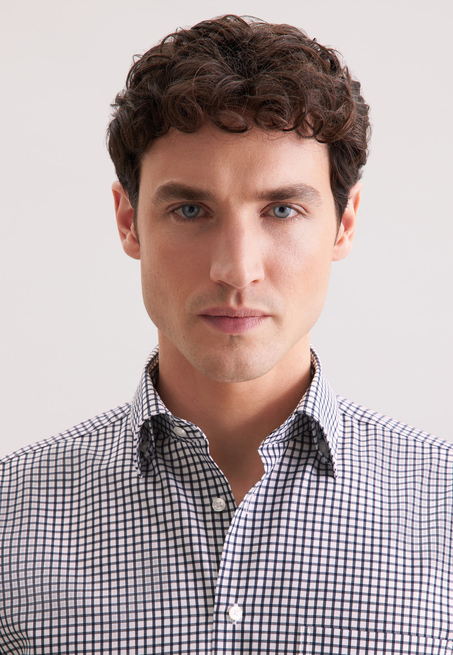seidensticker Businesshemd »Schwarze Rose«, Regular 1/1 Covered-Button-Down-Kragen Karo
