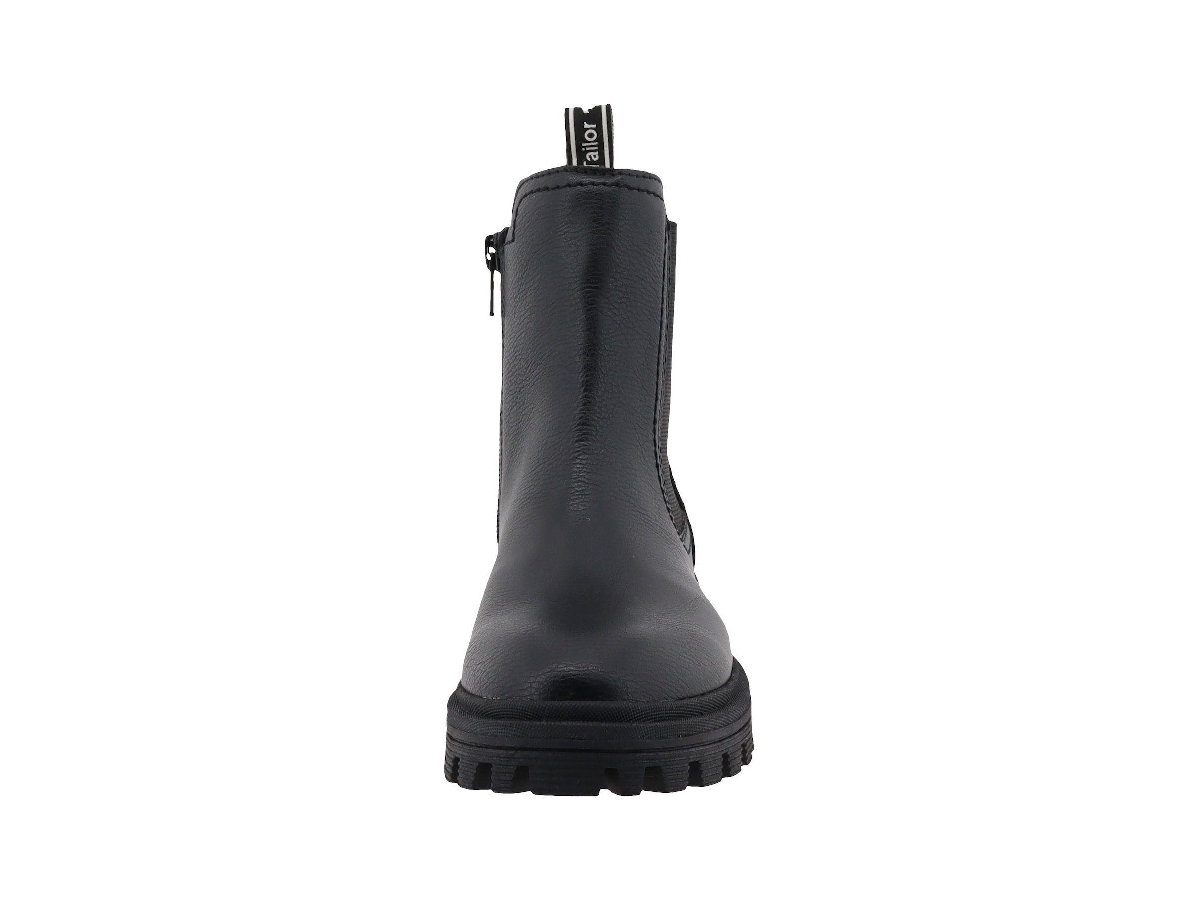 TOM TAILOR Chelseaboots  Blockabsatz, Stiefelette mit logobedruckten Anziehlaschen