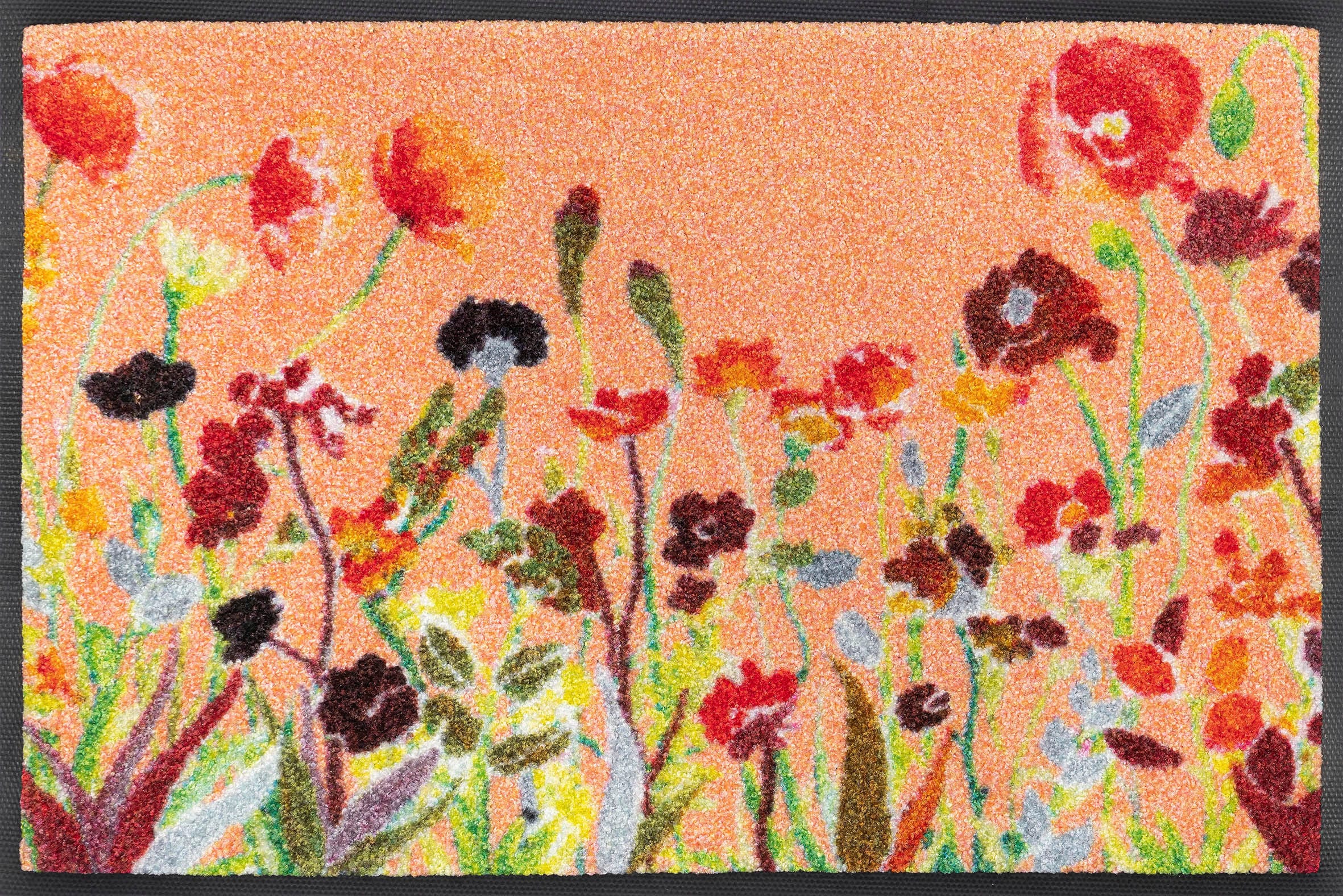 wash+dry by Kleen-Tex Fußmatte »Wildflowers«, rechteckig, Schmutzfangmatte, Motiv Blumen, rutschhemmend, waschbar