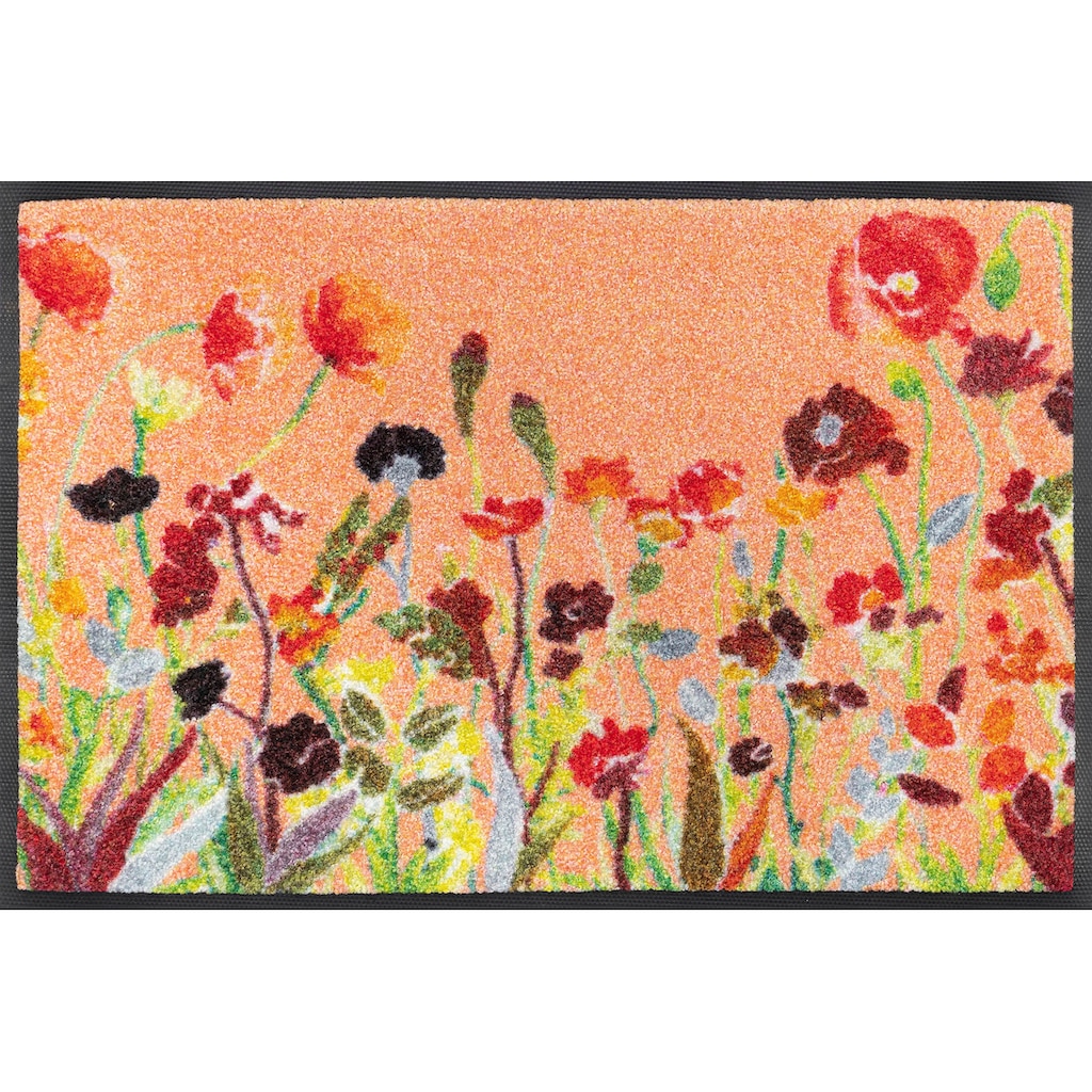 wash+dry by Kleen-Tex Fußmatte »Wildflowers«, rechteckig, Schmutzfangmatte, Motiv Blumen, rutschhemmend, waschbar