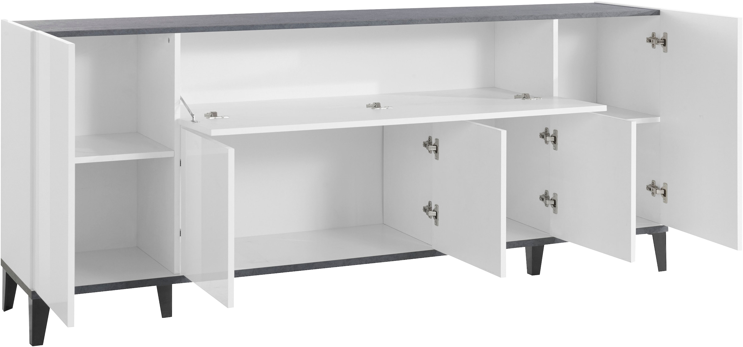 INOSIGN Sideboard »Sunrise«, Kommode mit 5 Türen und 1 Klapptür, Breite 200 cm