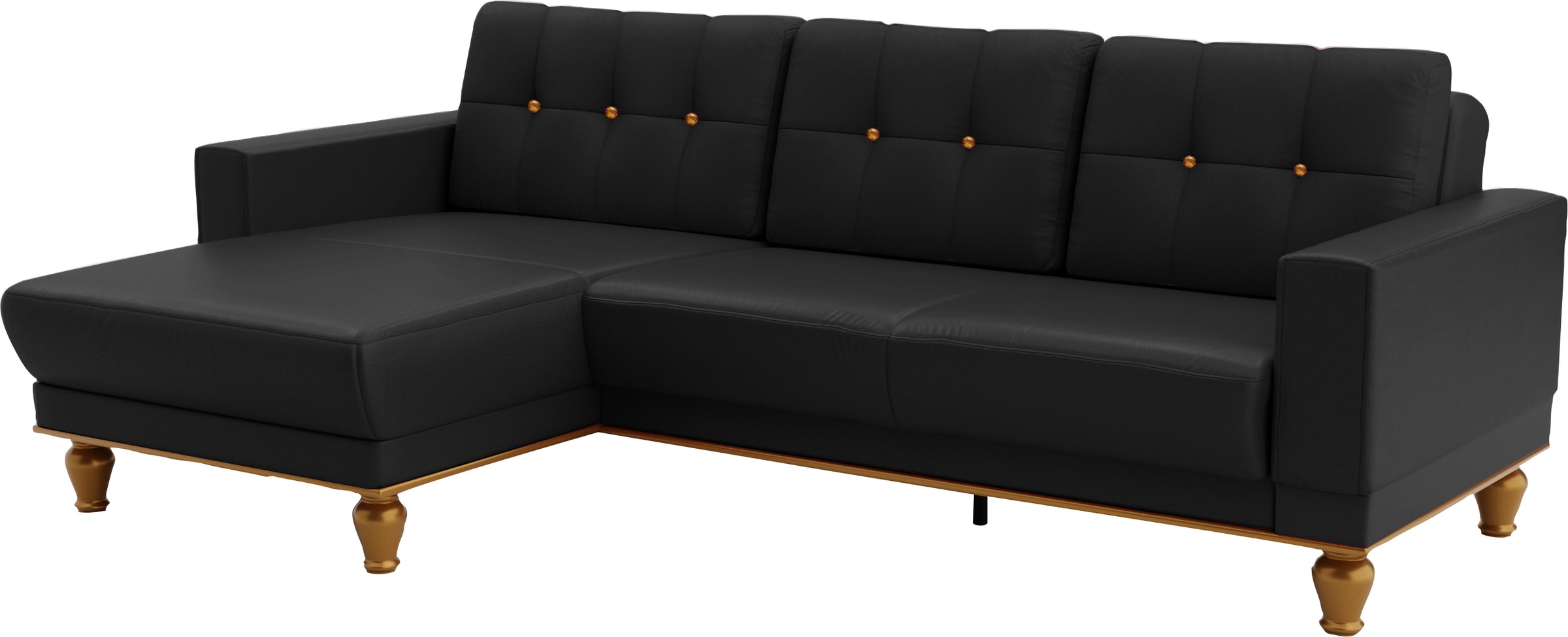 sit&more Ecksofa »Orient 5 L-Form«, mit Strass-Stein, wahlweise mit Bettfunktion und Bettkasten