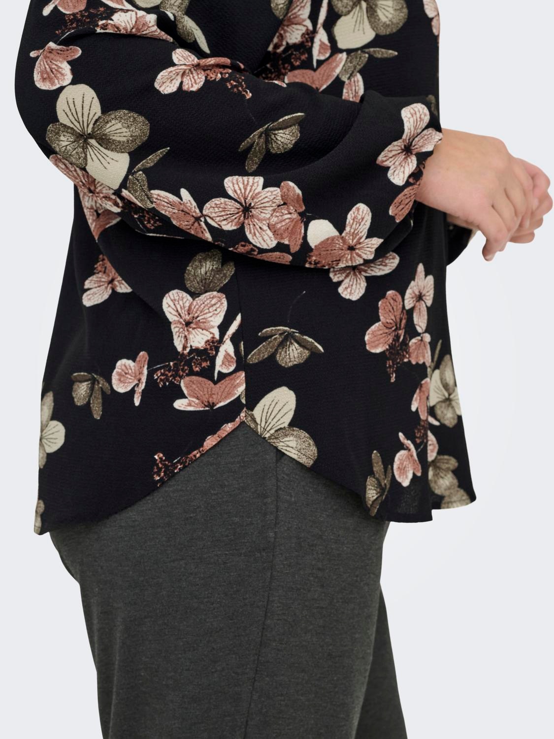 ONLY CARMAKOMA Blusenshirt »CARVICA LIFE L/S V-NECK TOP WVN NOOS«