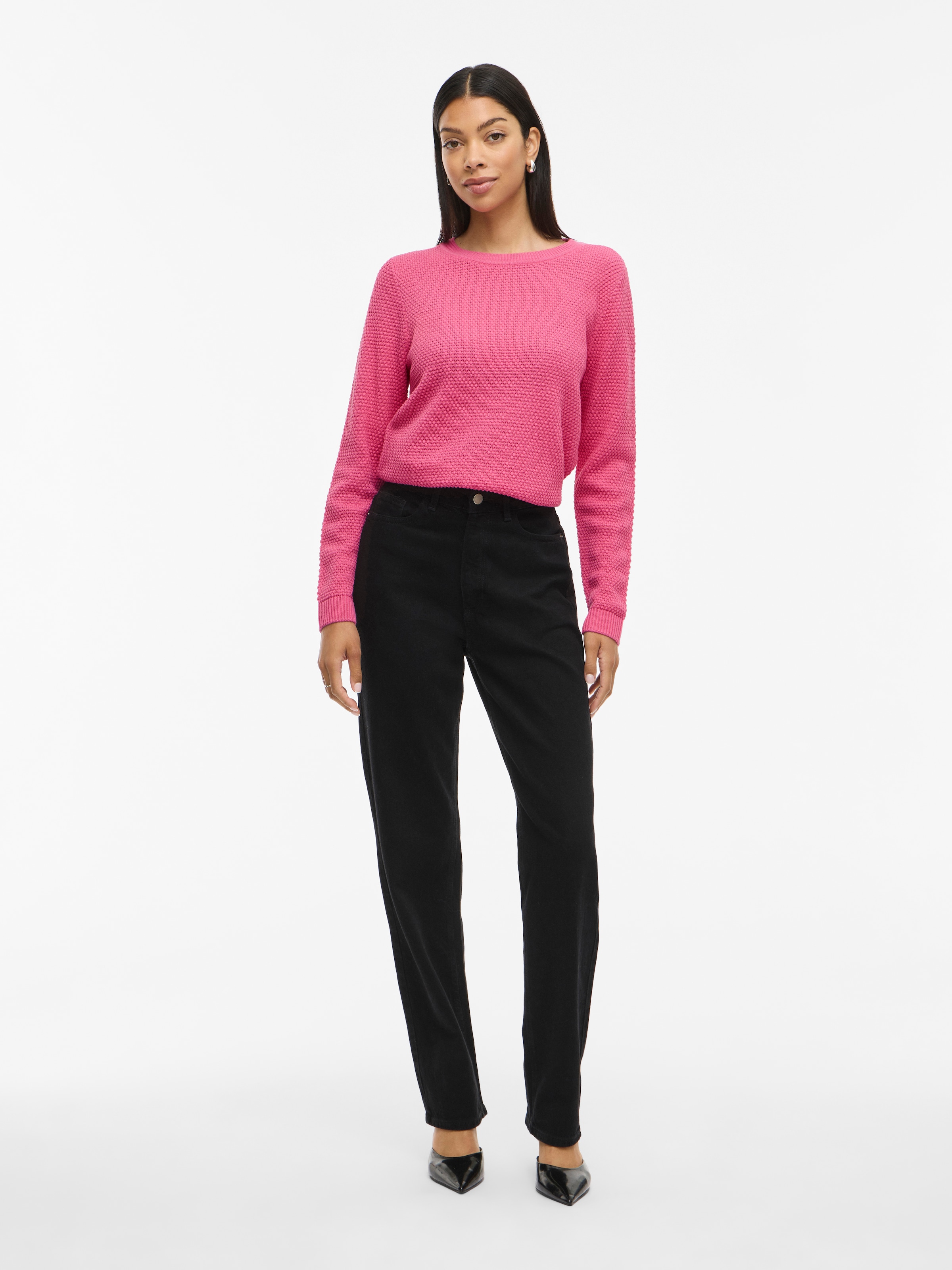 Vila Rundhalspullover »VIDALO O-NECK L/S KNIT TOP- NOOS«
