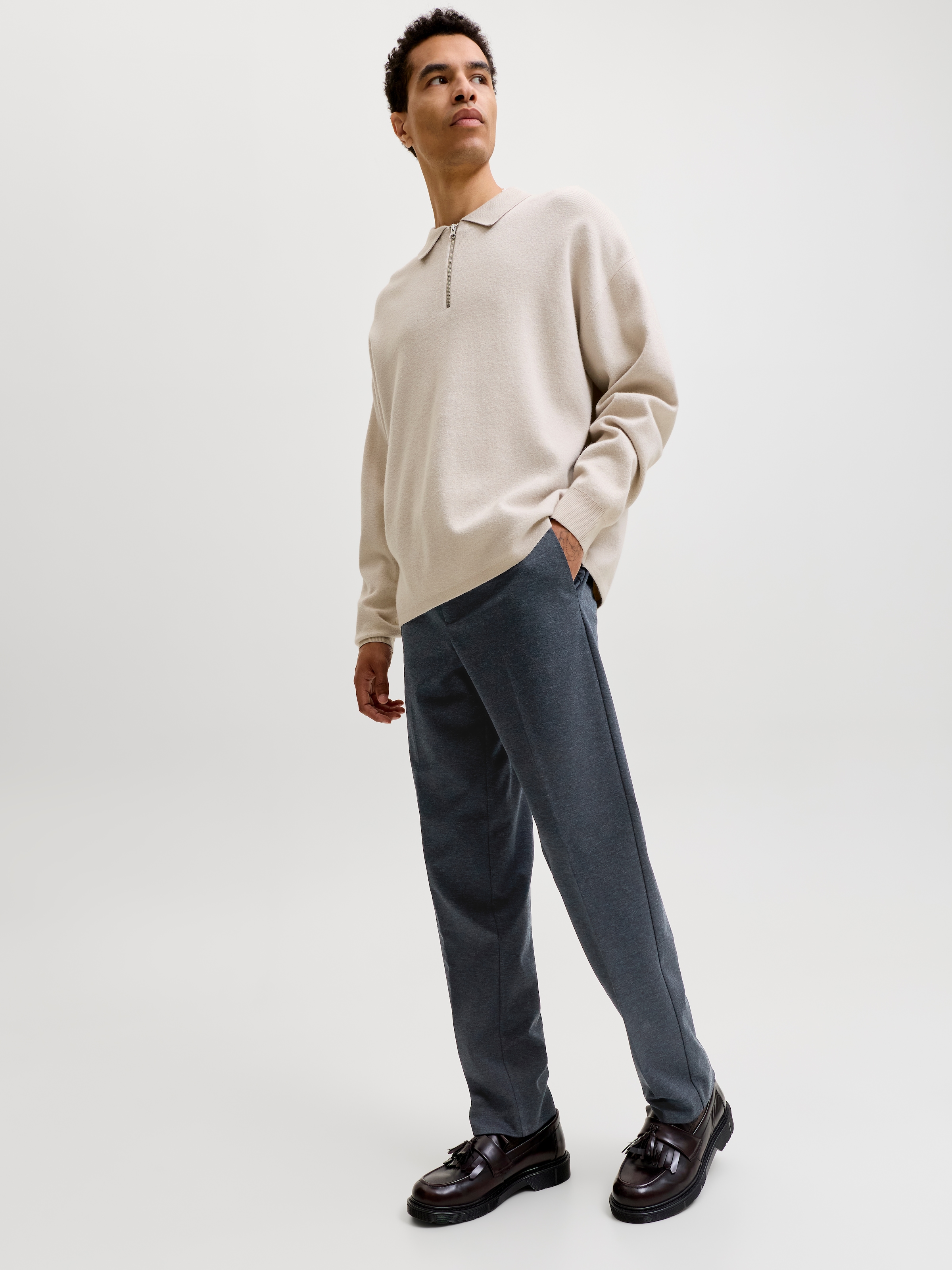 Jack & Jones Stoffhose »JPRMARTIN JERSEY TROUSER SN«  Materialmix, slim fit