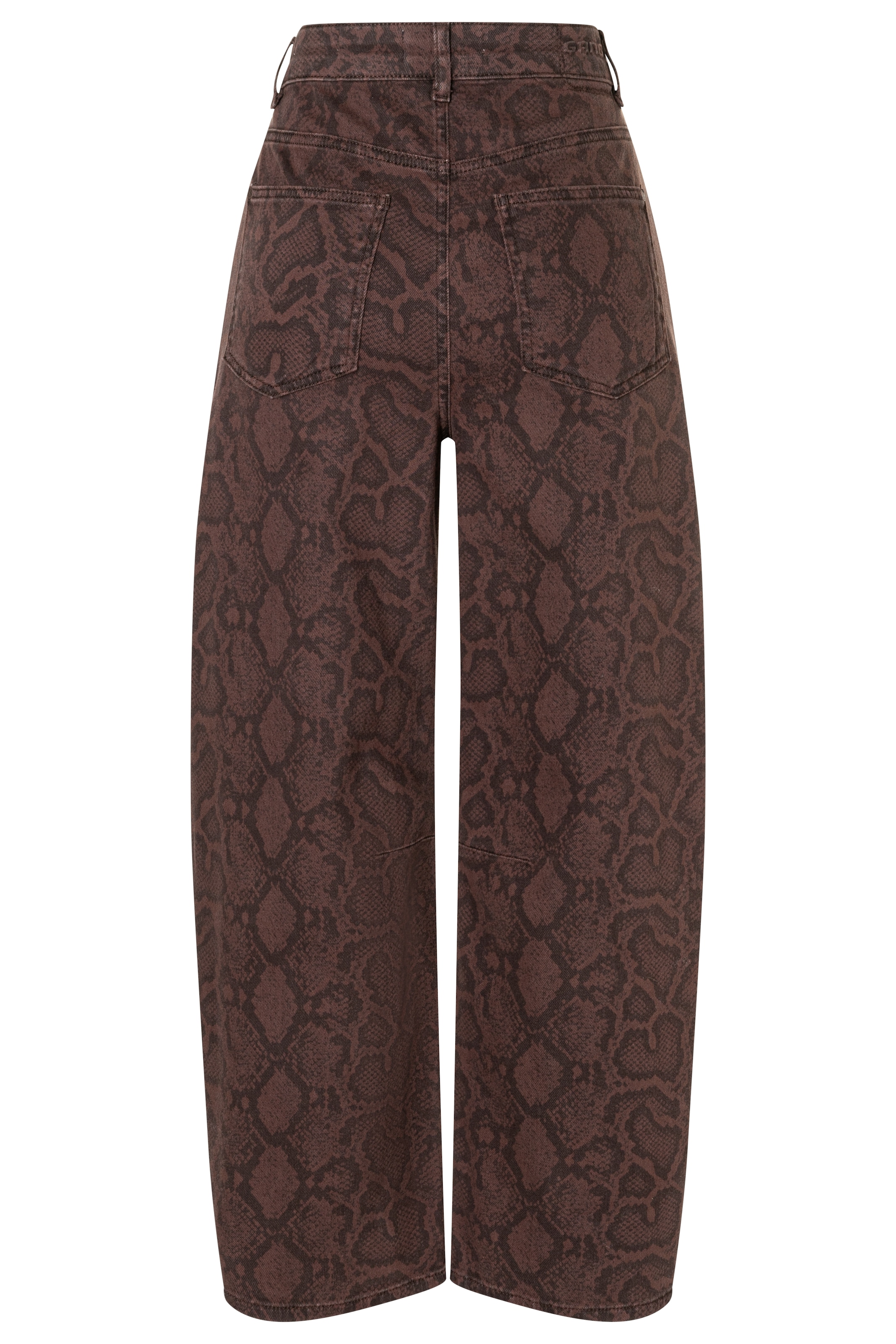 GANG Loose-fit-Jeans »94SARINA« im Barrel Fit mit Knie-Abnähern, Snake Print