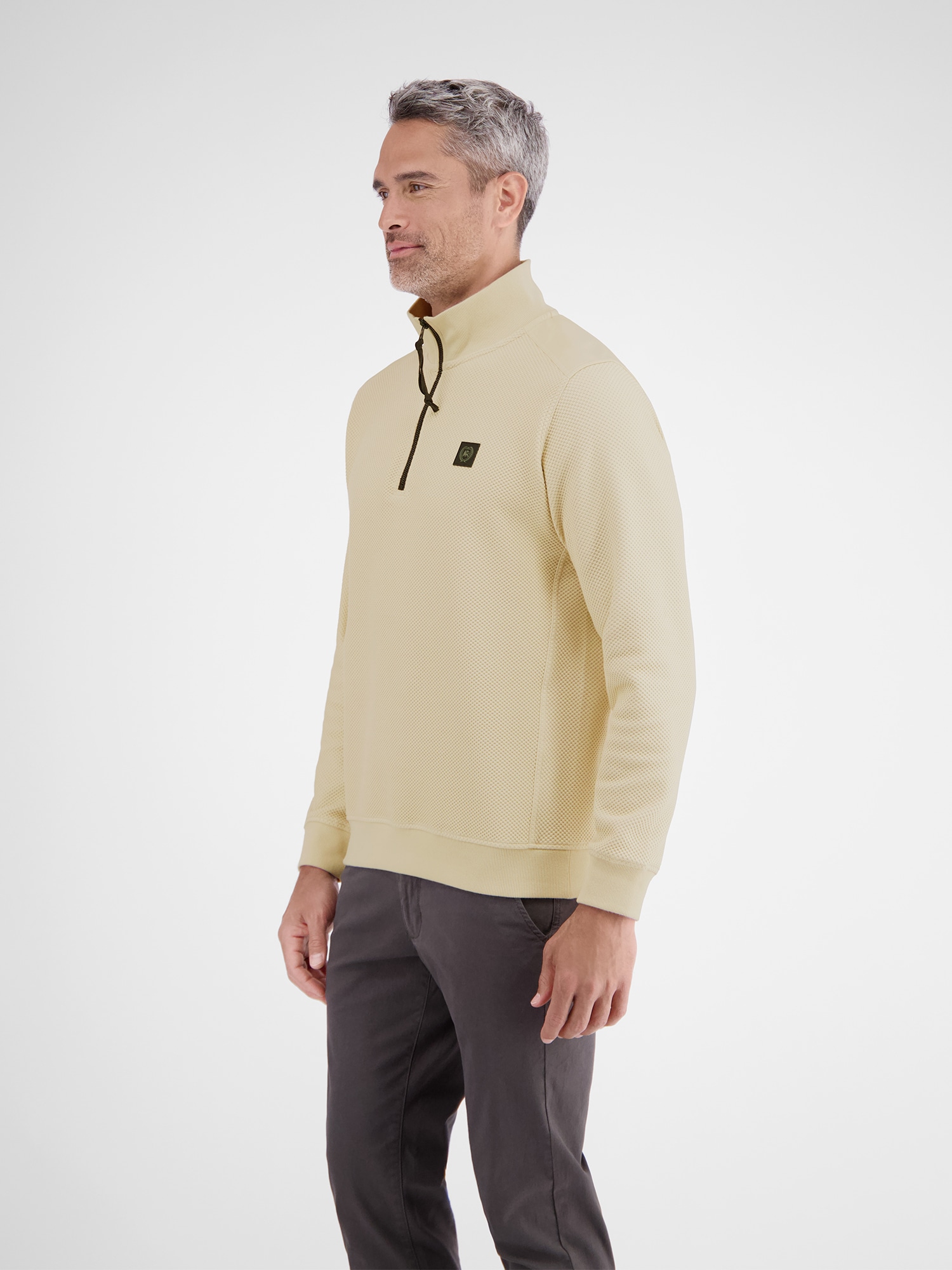 LERROS Sweatshirt »LERROS Herren Troyer in sportiver Struktur«