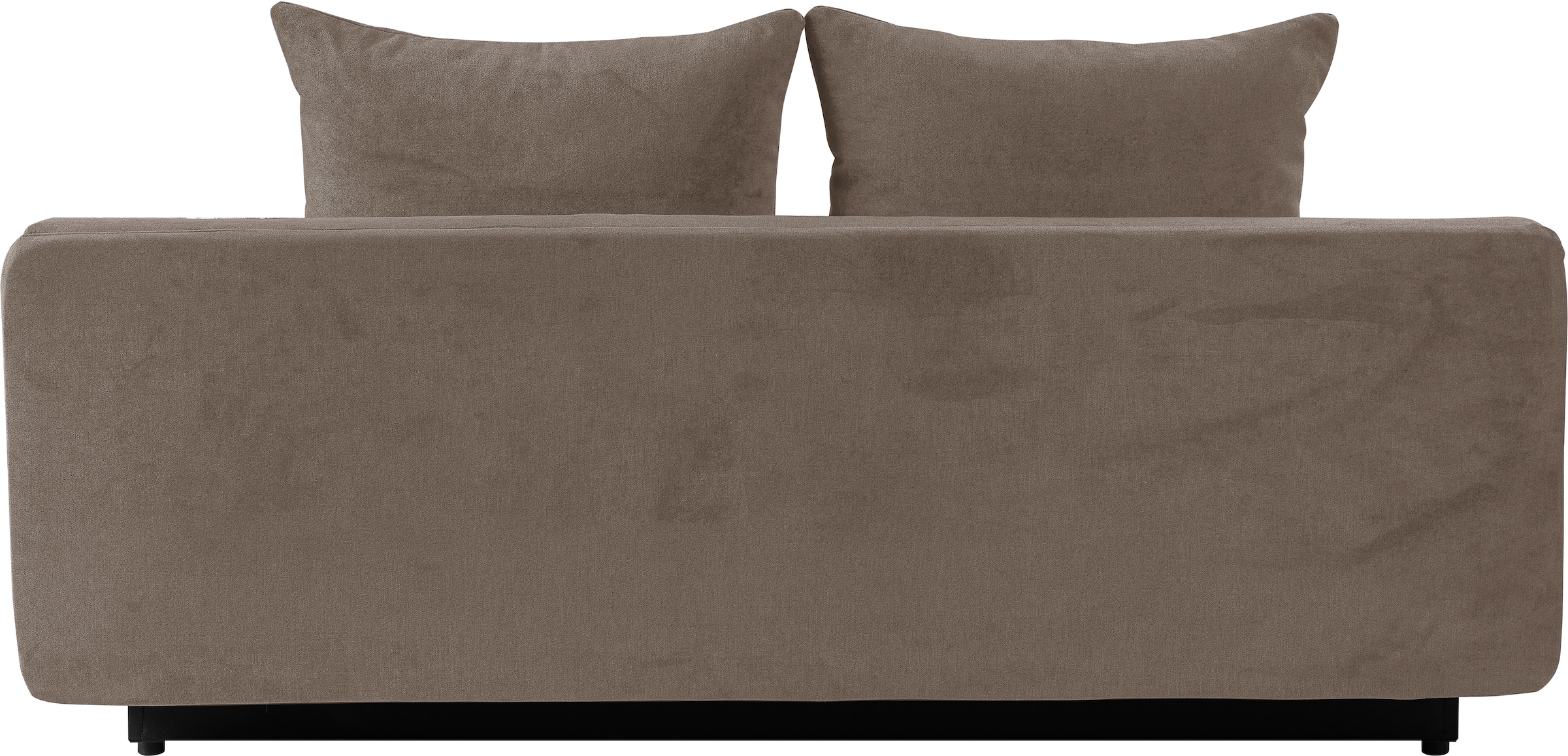 WERK2 Schlafsofa »Biggi-Bettsofa mit Liegefläche 200/140cm und praktischem Bettkasten«, inkl. losen Kissen, Struktur weich, greige