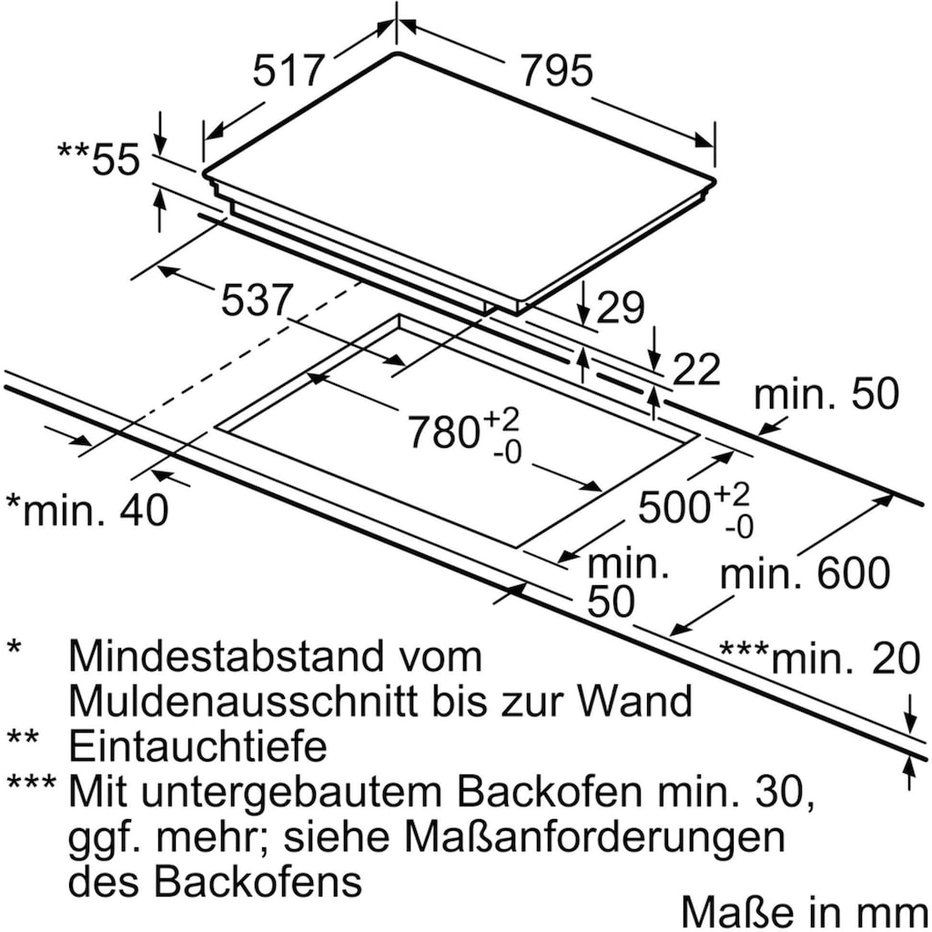 NEFF Flex-Induktions-Kochfeld von SCHOTT CERAN® »T68BT6QN2«, T68BT6QN2