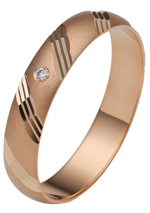 Firetti Trauring »Schmuck Geschenk Gold 375 Hochzeit Ehering "LIEBE"« Made in Germany, wahlweise mit oder ohne Brillanten