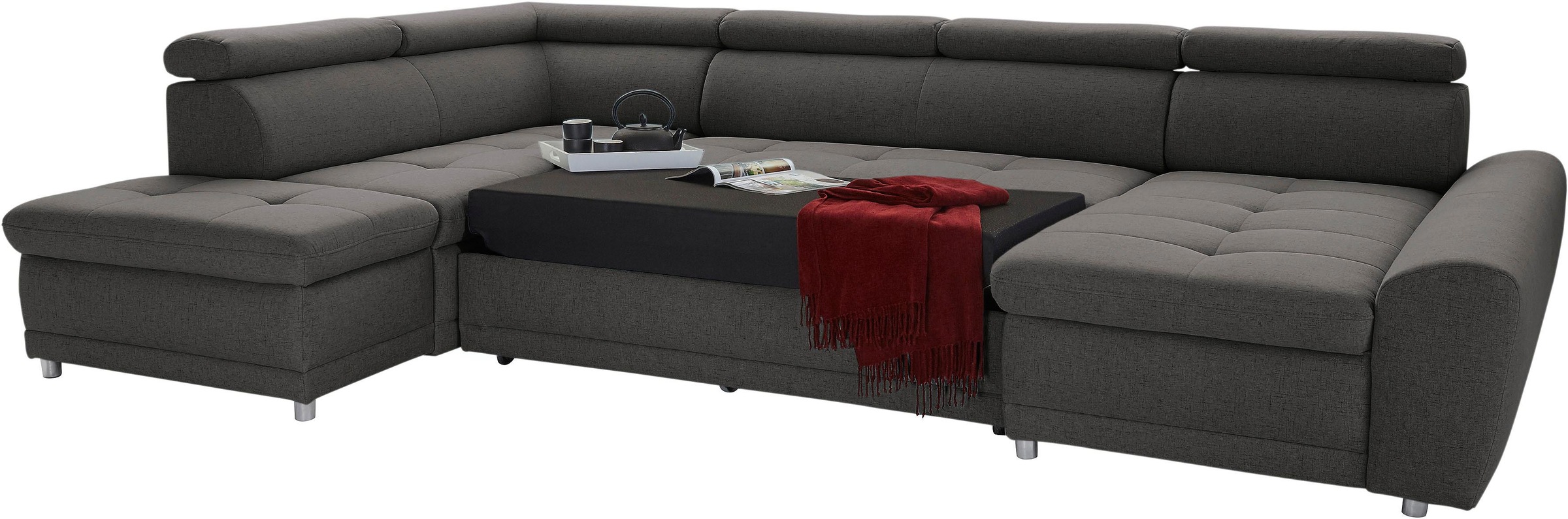 sit&more Wohnlandschaft »Riva U-Form«, wahlweise mit Bettfunktion