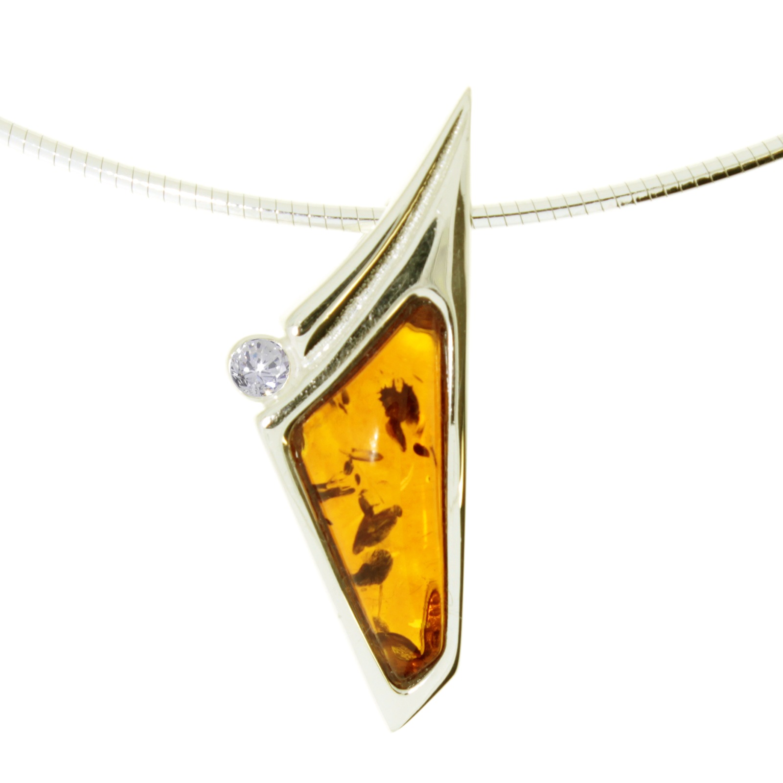 OSTSEE-SCHMUCK Kettenanhänger »- Gleiter-Agneta - Gold 585/000 - Bernstein/Brillant«