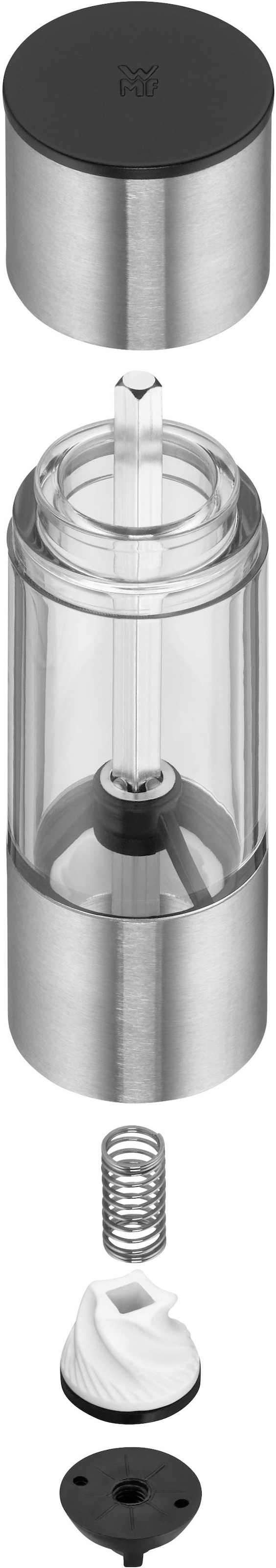 WMF Gewürzmühle »WMF« Mini Mühle, Keramikmahlwerk, einstellbare Mahlstärke, Cromargan