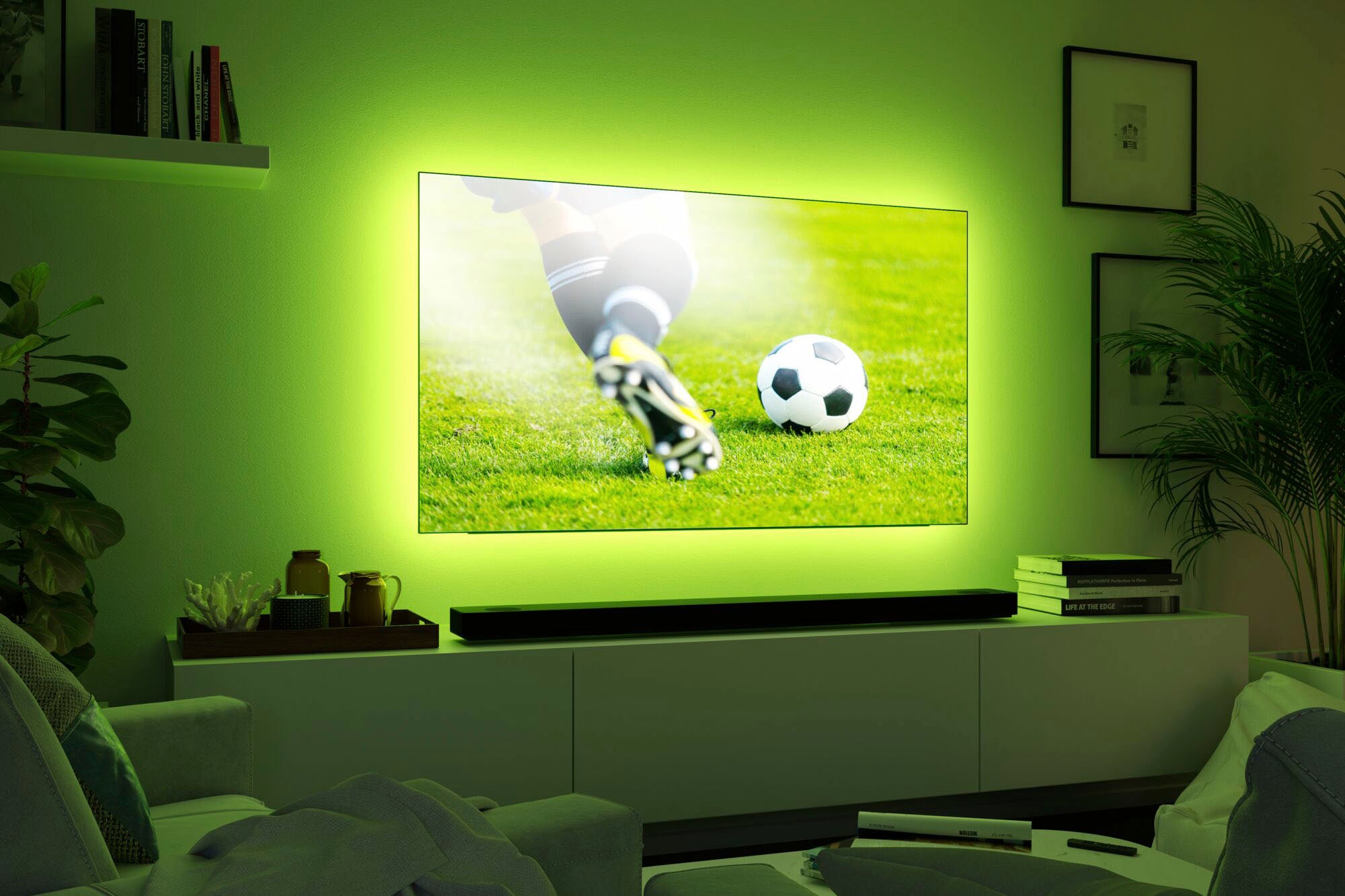 Paulmann LED-Streifen »MaxLED 250 TV Comfort Basisset 55 Zoll 3,6m Dynamic RGB 20,5W 277lm/m«, 1 St.-flammig, Basisset