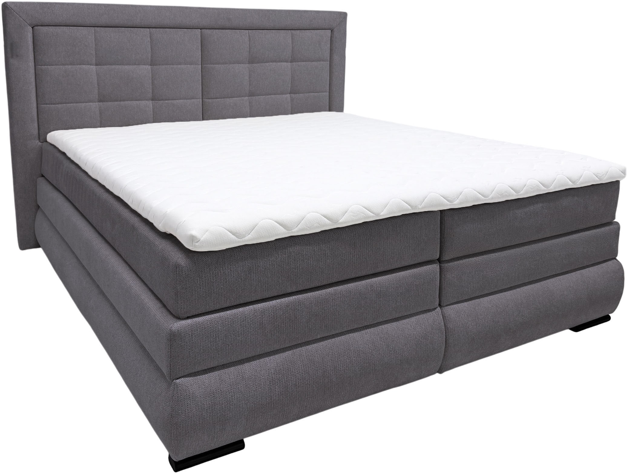 OTTO home Boxspringbett »MIVVA in der Breite 180cm, inkl. Bettkasten und Topper« in H3, H4 oder Hmix H3/H4, wahlweise mit oder ohne LED-Leuchten
