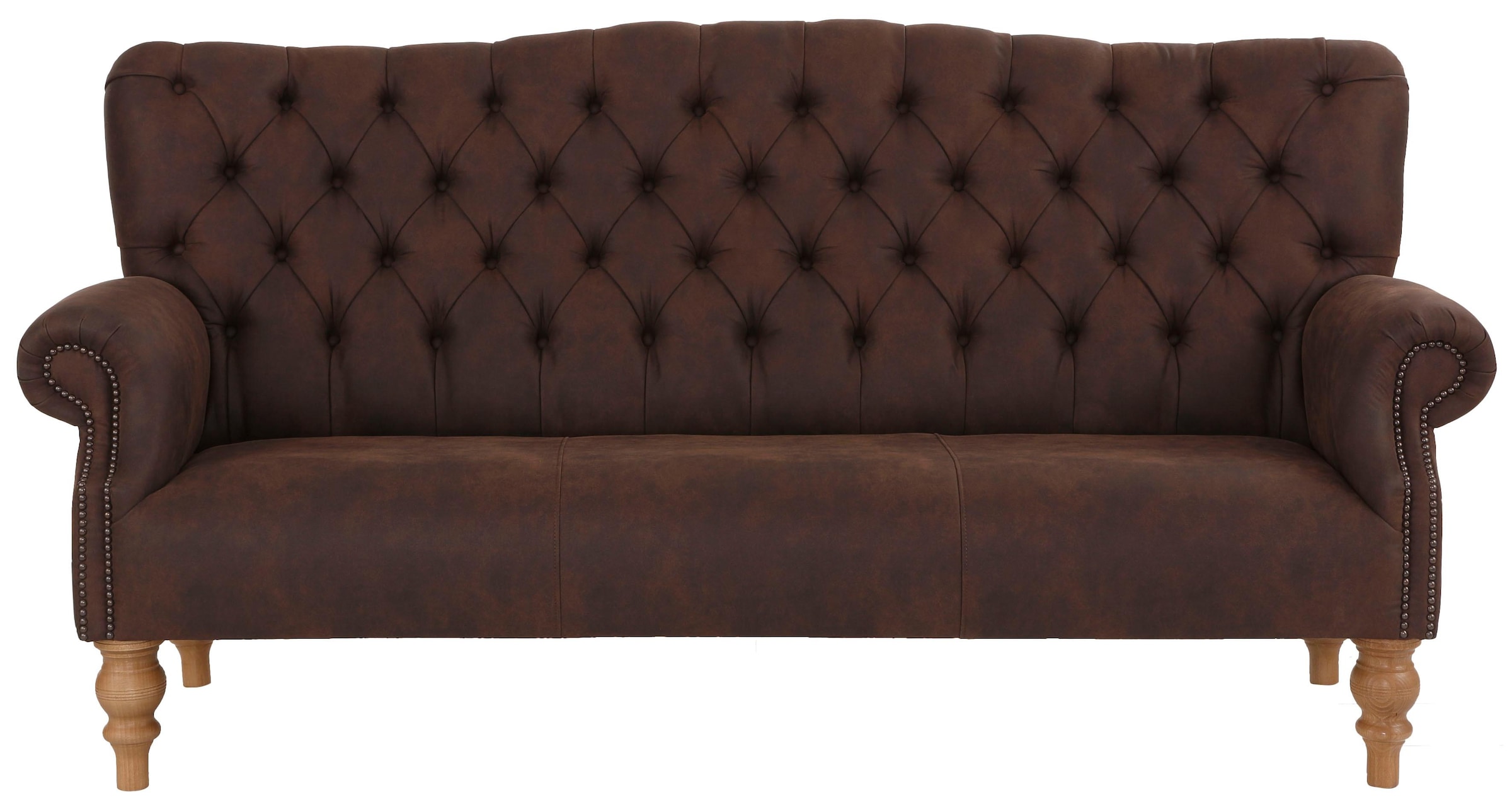 Chesterfield-Sofa »Lord«, mit echter Chesterfield-Knopfheftung und Ziernägeln