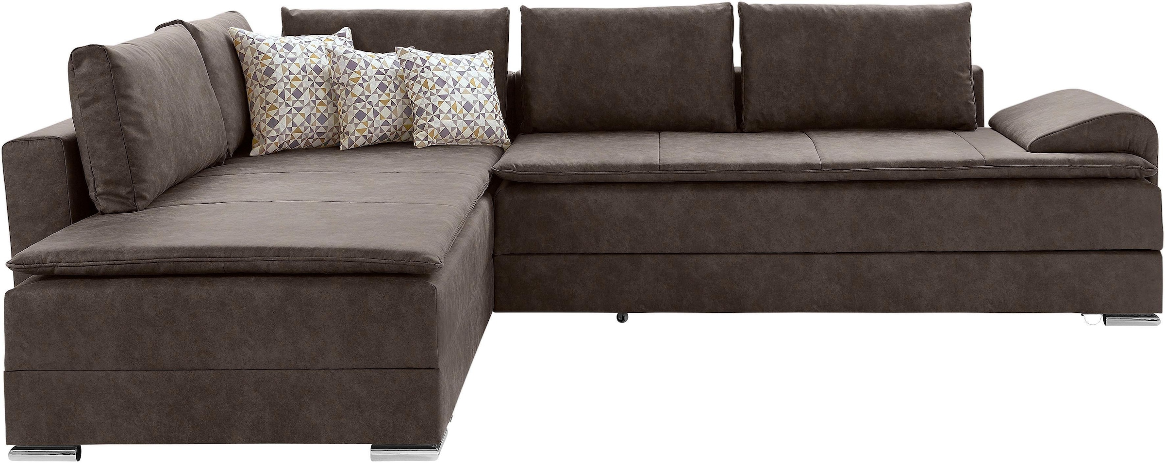 INOSIGN Ecksofa »Night & Day L-Form, B: 324 cm«, mit Bettfunktion, Bettkasten & 3 Zierkissen, Boxspringbett 180x200 cm