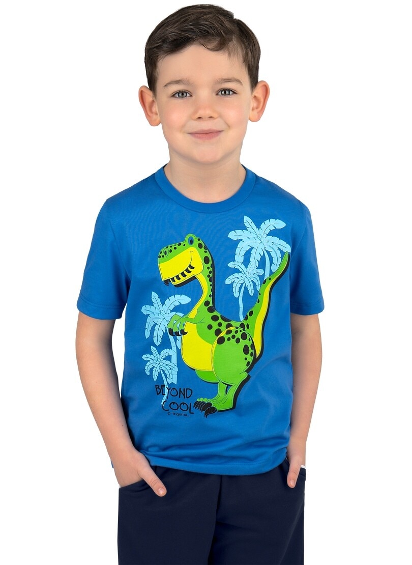 T-Shirt »TRIGEMA T-Shirt mit coolem Dino-Motiv«