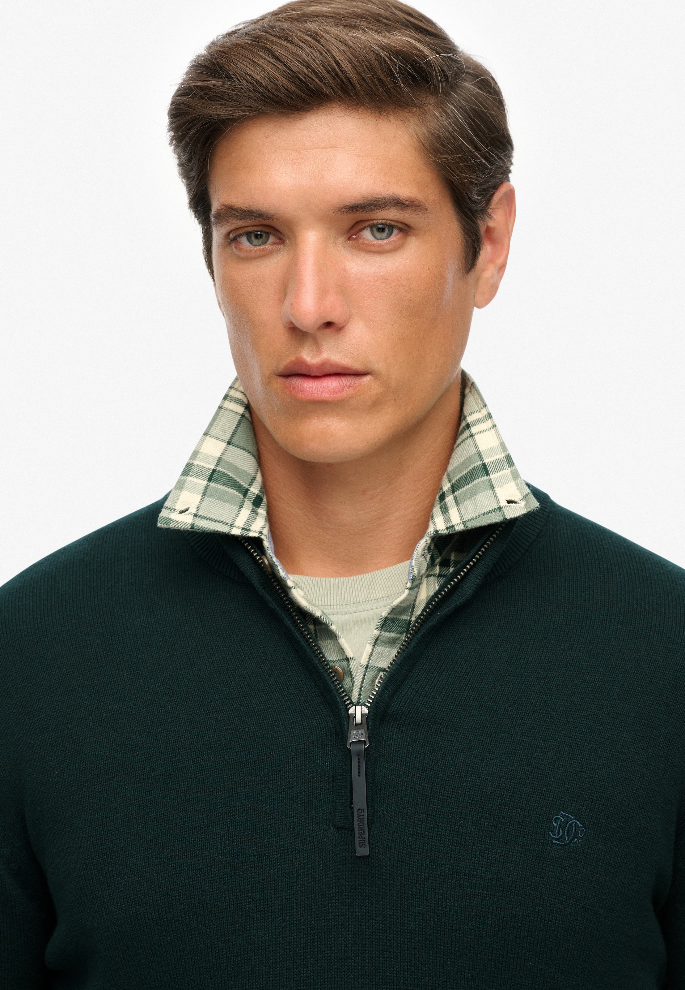 Superdry Strickpullover »ESSENTIALS COTTON HALF ZIP«