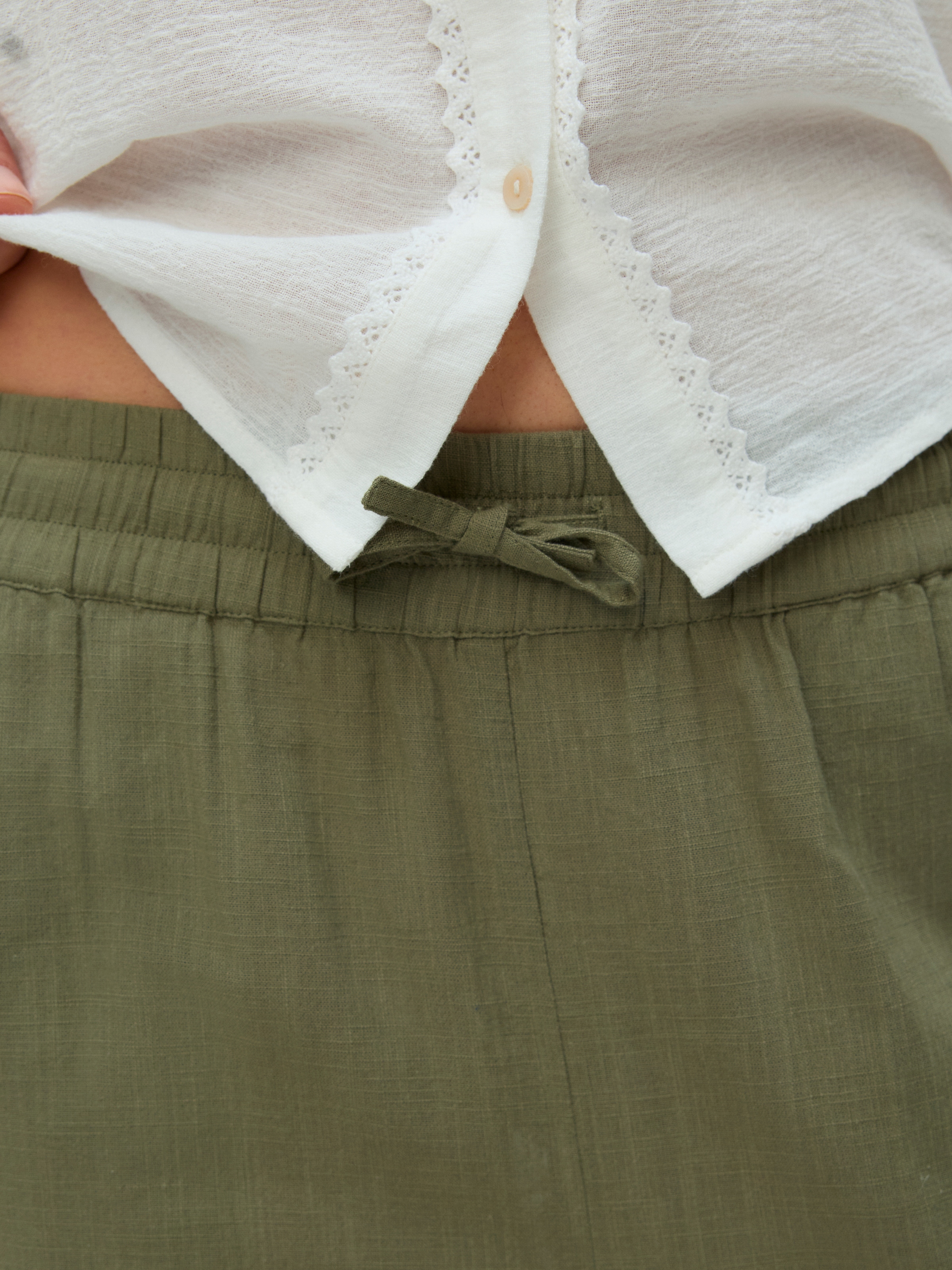 Vero Moda Schlupfhose »VMCAIA MW WIDE PANT WVN NOOS«  Baumwollmischung, oversize, mit Leinen