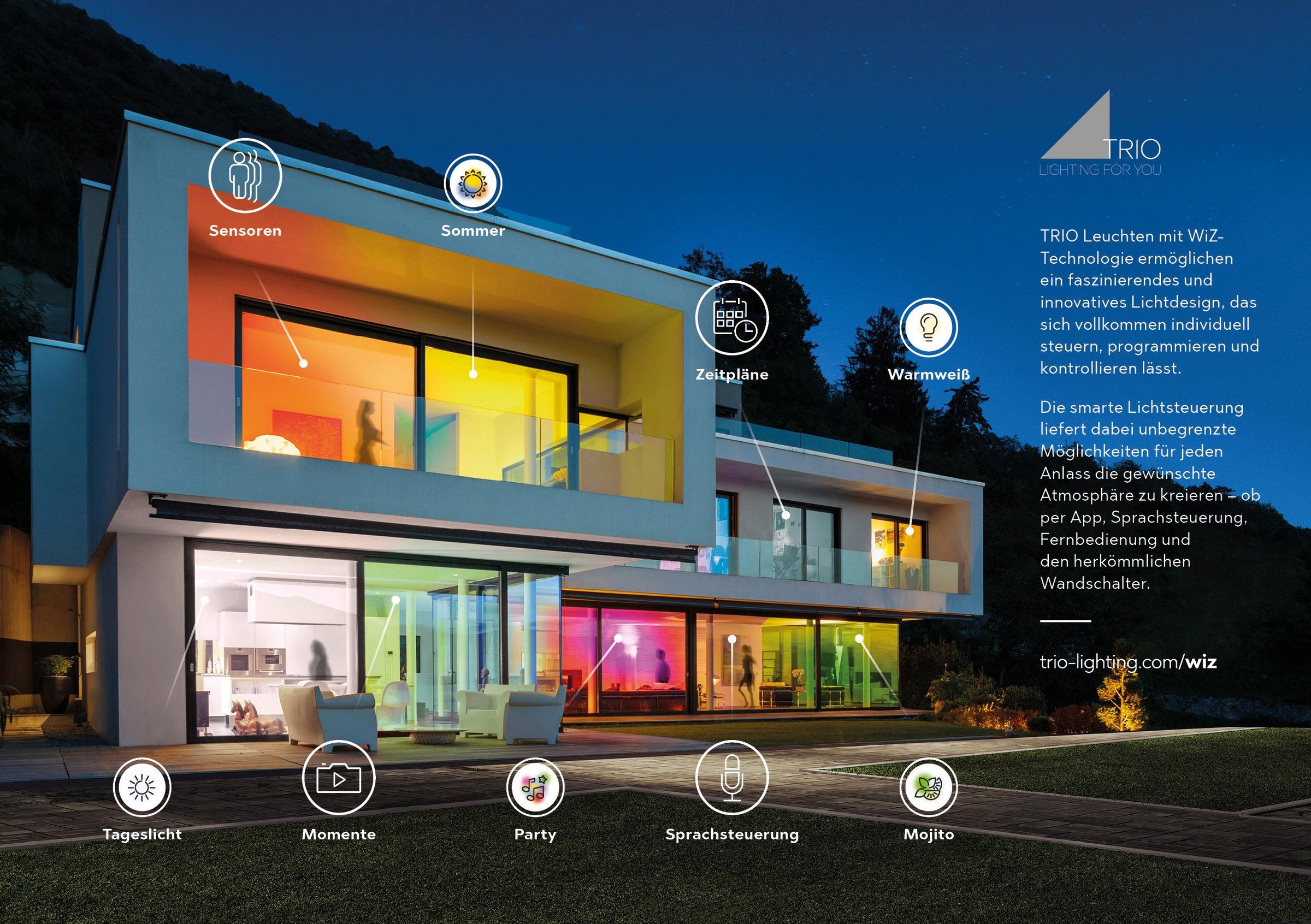 Leuchten WiZ-Technologie »DIAMO«, flammig-flammig, bei OTTO Mit 1 Home Smart bestellen LED moderne TRIO Lösung für eine Deckenleuchte
