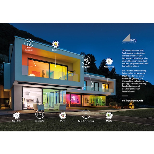 TRIO Leuchten LED Deckenleuchte »DIAMO«, 1 flammig-flammig, Mit  WiZ-Technologie für eine moderne Smart Home Lösung bestellen bei OTTO