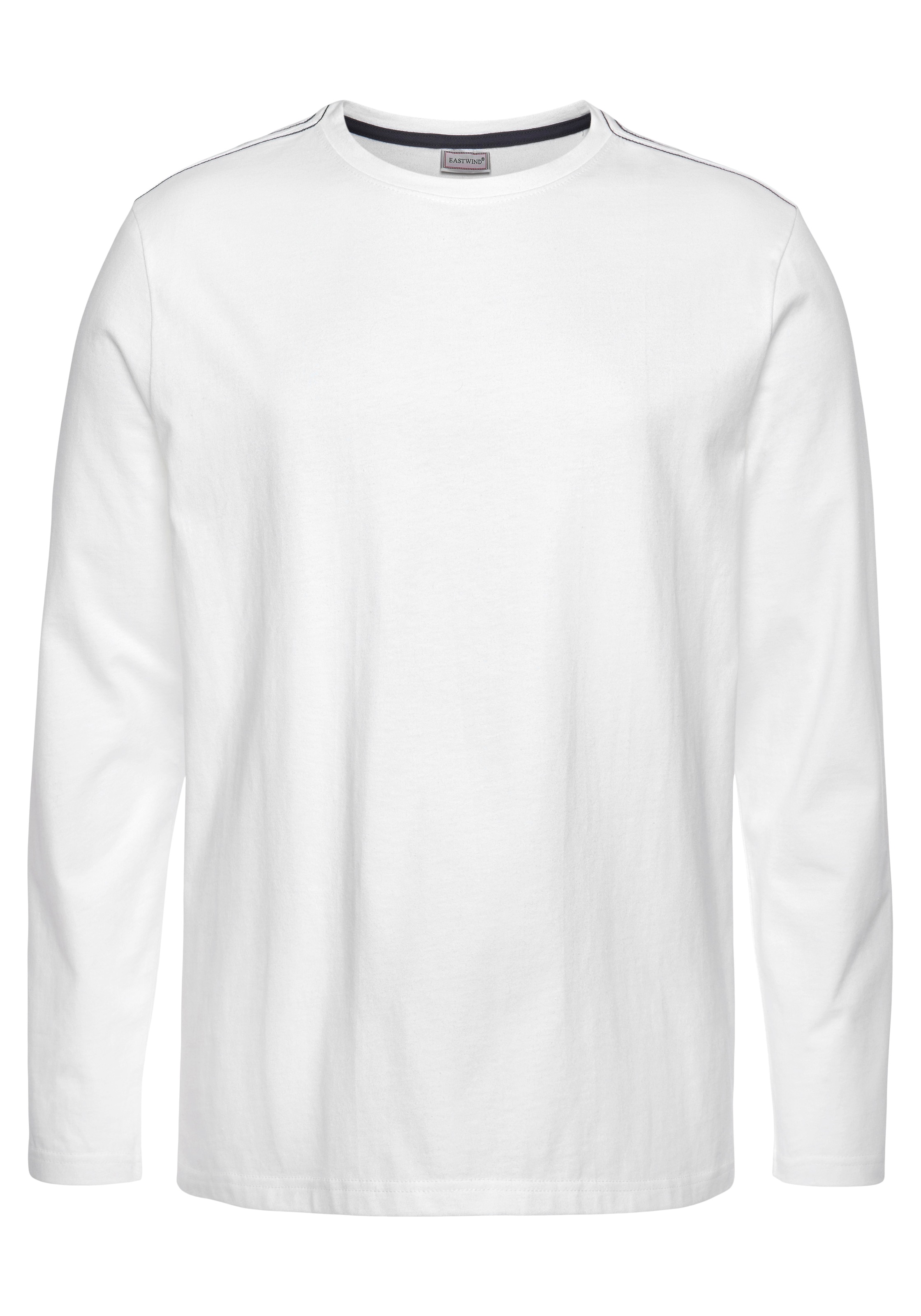 Eastwind Langarmshirt, (3er-Pack), Langarm, Basic-Stil, Rundhals-Ausschnitt, aus 100% Baumwolle