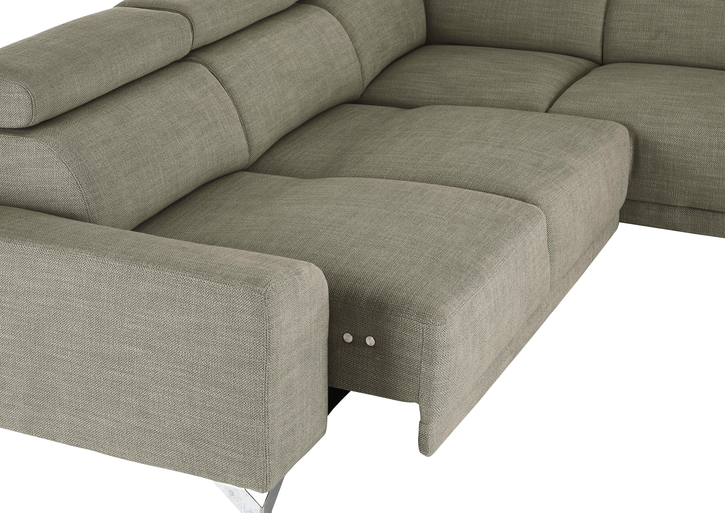 3C Candy Ecksofa »Greve Sofa immer mit manuelle Kopfteilverstellungen, modern, elegant«, wahlweise motorischer Sitzvorzug, bequem und zeitlos, L-Form