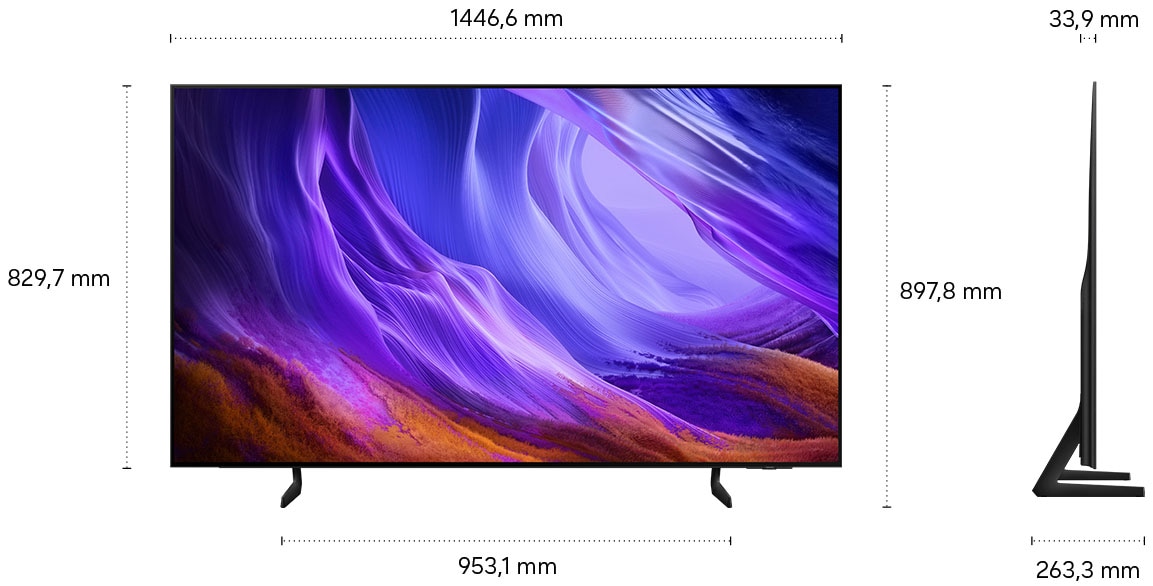 Samsung OLED-Fernseher »GQ65S85HAE« 163 cm/65 ″ Smart-TV HDR 10+ Bild, Premium Gaming Pack mit 120Hz, HDMI 2.1, Dolby Atmos