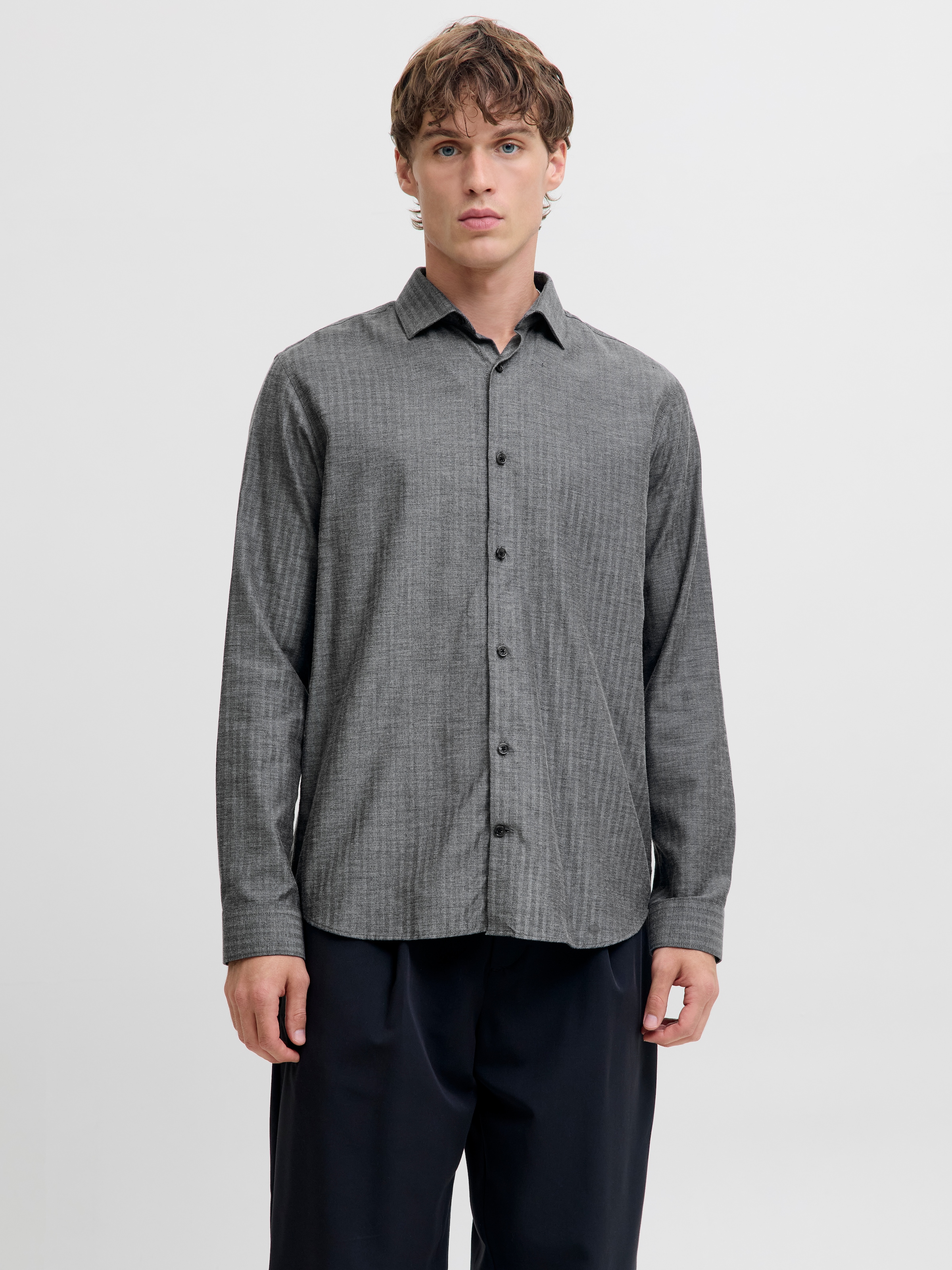Jack & Jones Langarmhemd »JPRBLAPARKER MELANGE L/S SHIRT BF«