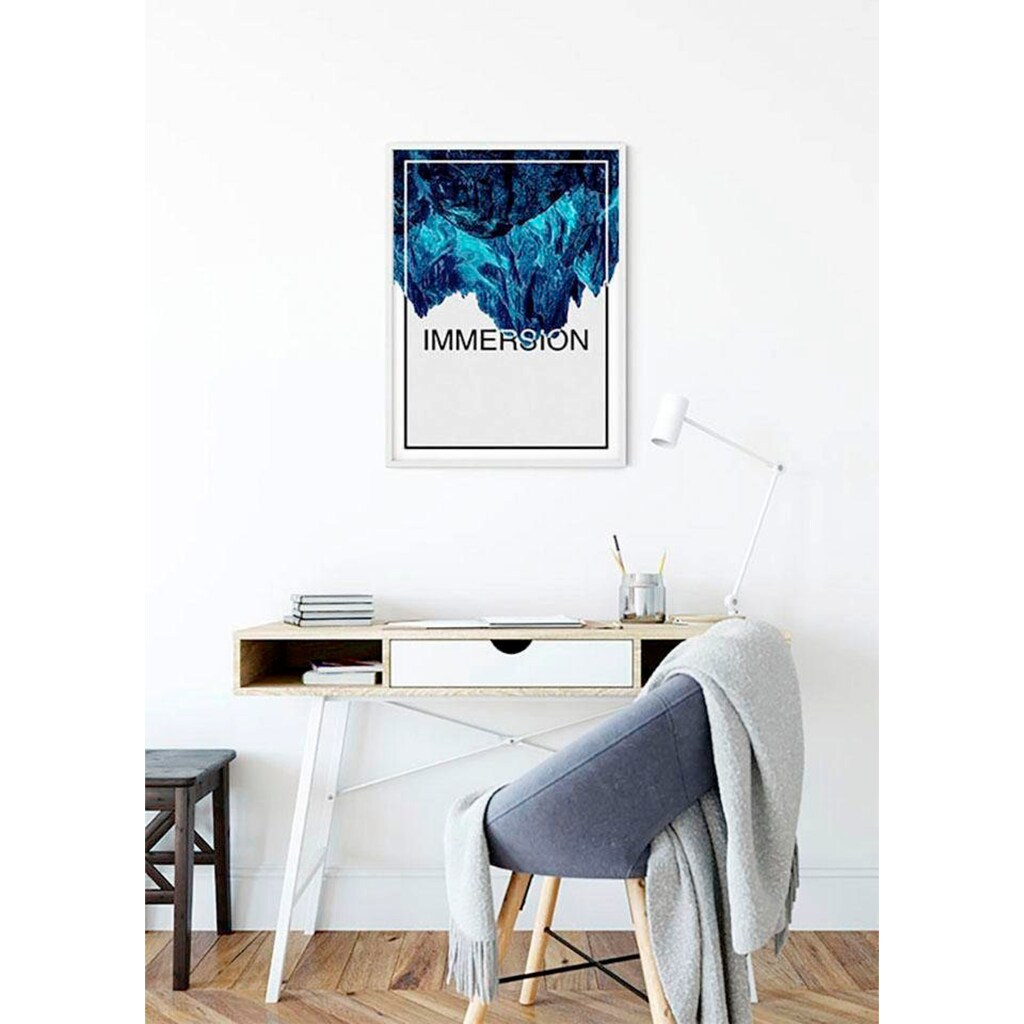 Komar Poster »Immersion Blue«, Abstrakt-Sprüche & Texte, (1 St.)