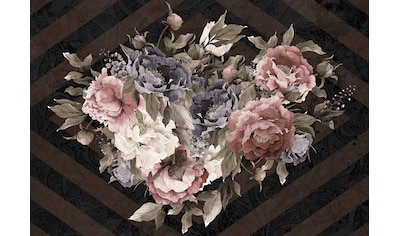 Consalnet Papiertapete »Blumenstrauß/Streifen«, floral kaufen