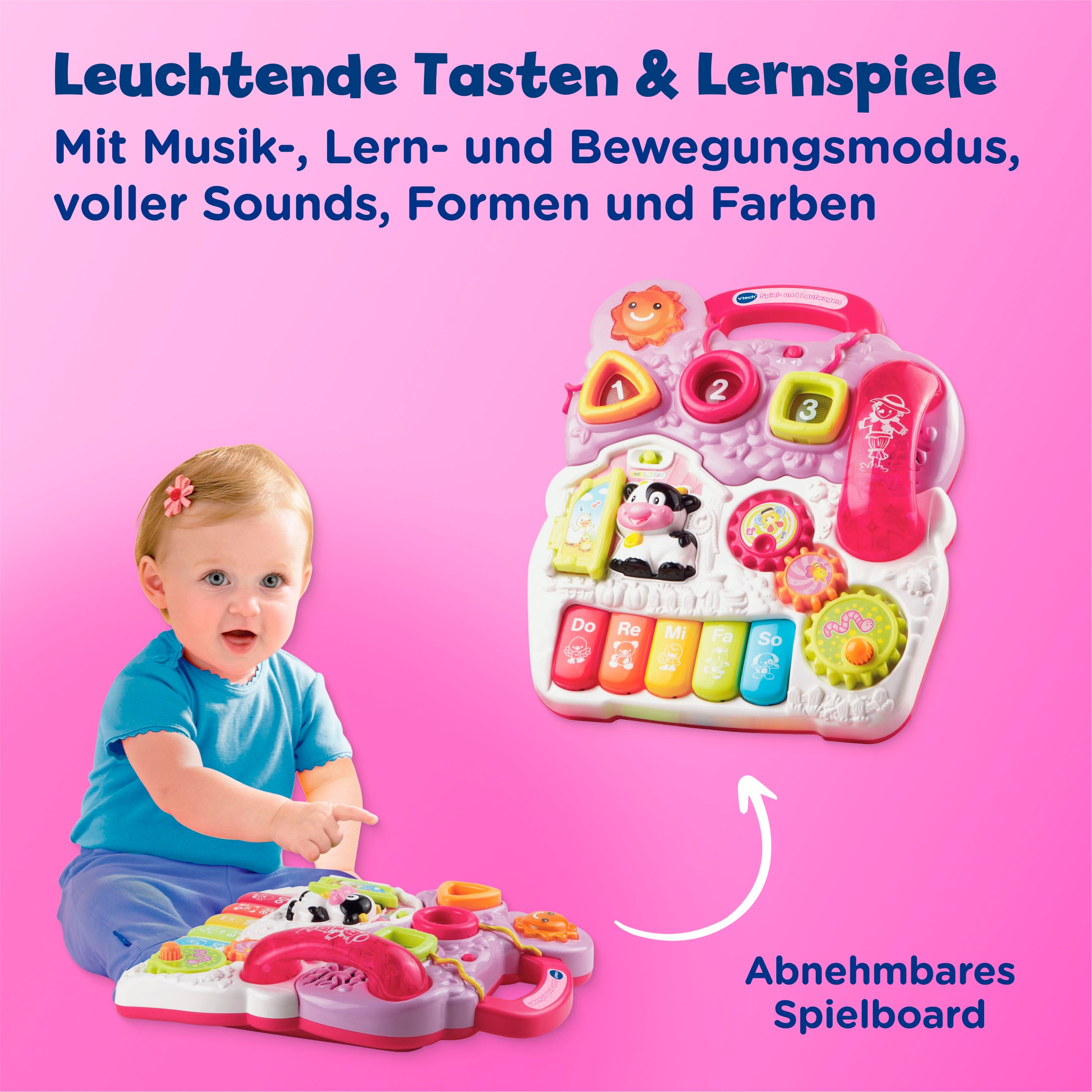 Vtech® Lauflernwagen »VTechBaby, Spiel-und Laufwagen« mit 11 Kindermelodien