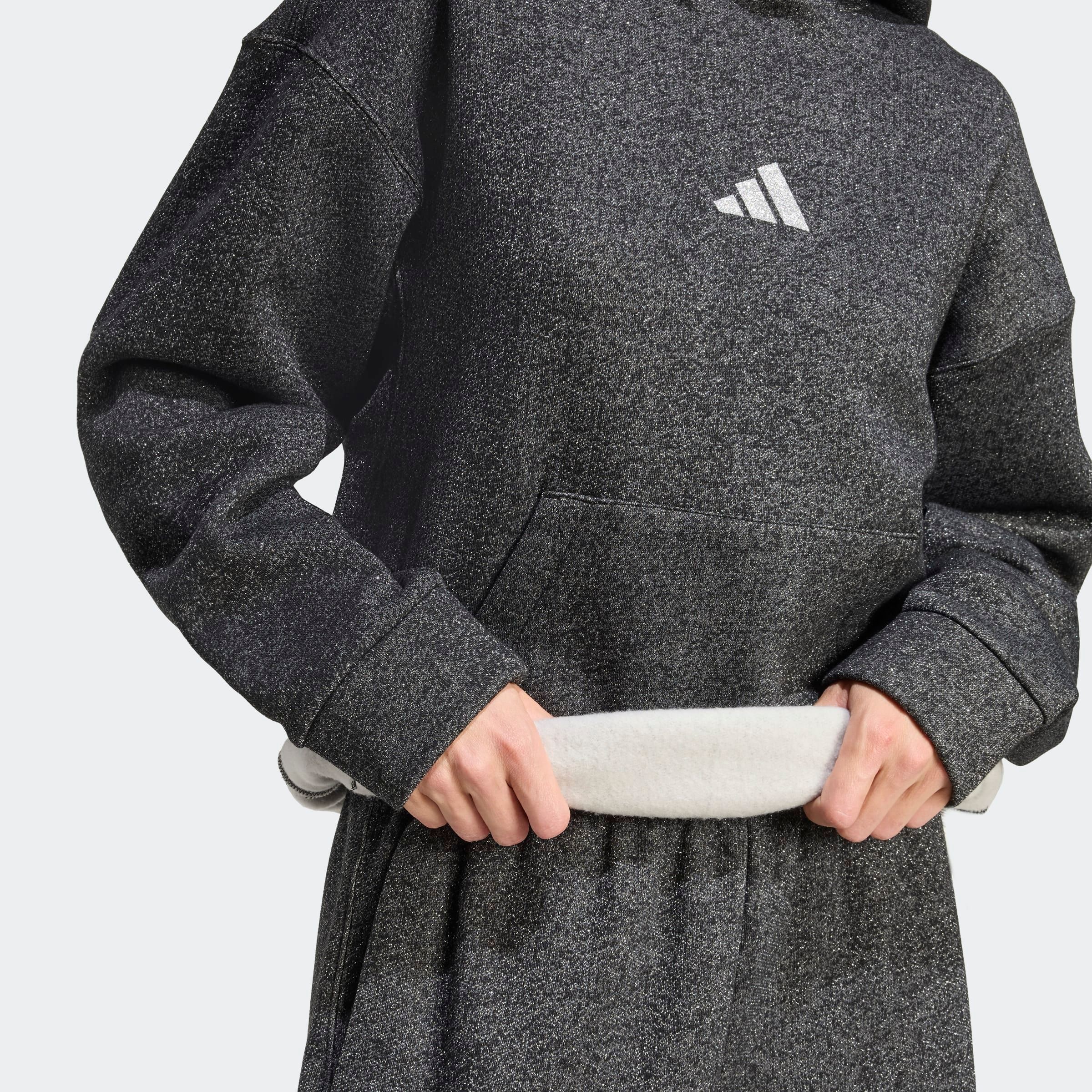 adidas Sportswear Kapuzensweatshirt »ALL SZN HOLIDAY GLITTER FLEECE LOOSE HOODIE«

