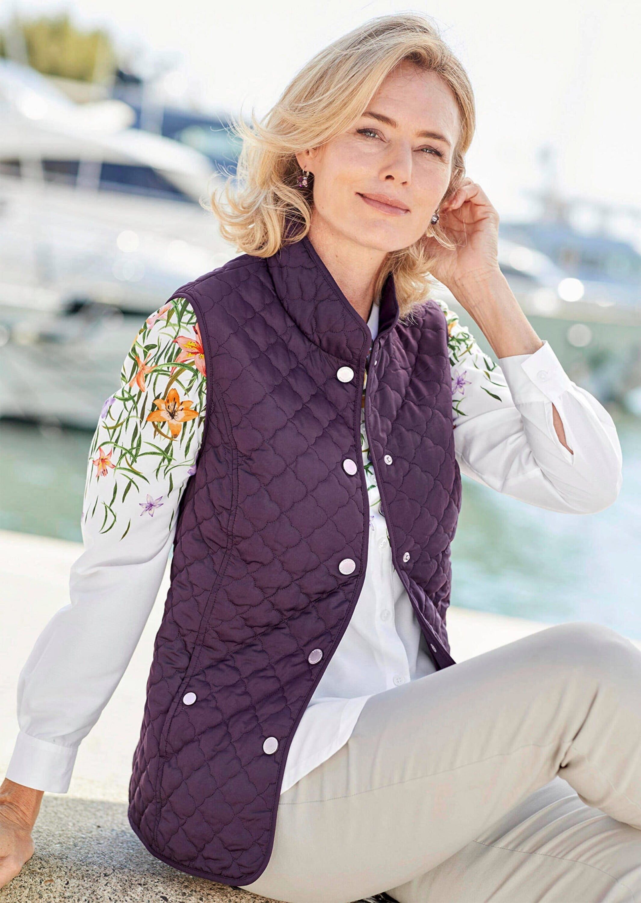 GOLDNER Kurzweste »Sportive Steppweste«