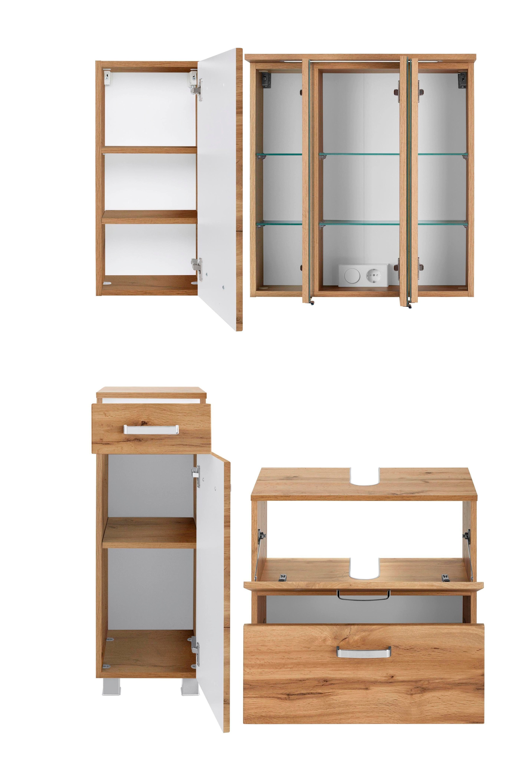 welltime Badmöbel-Set »Ravenna« 4 Stk. tlg.