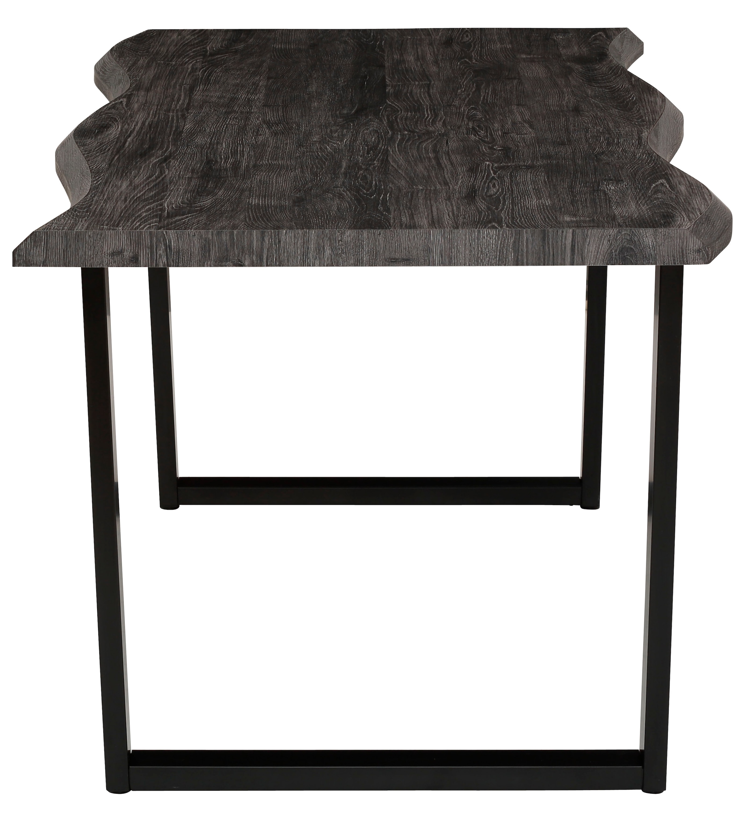 HELA Esstisch »GISELLE Baumkantentisch, Küchentisch, TOPSELLER!«, Kufengestell Metall, Industrial Design, 140 - 200 cm Breite, 2 Farben